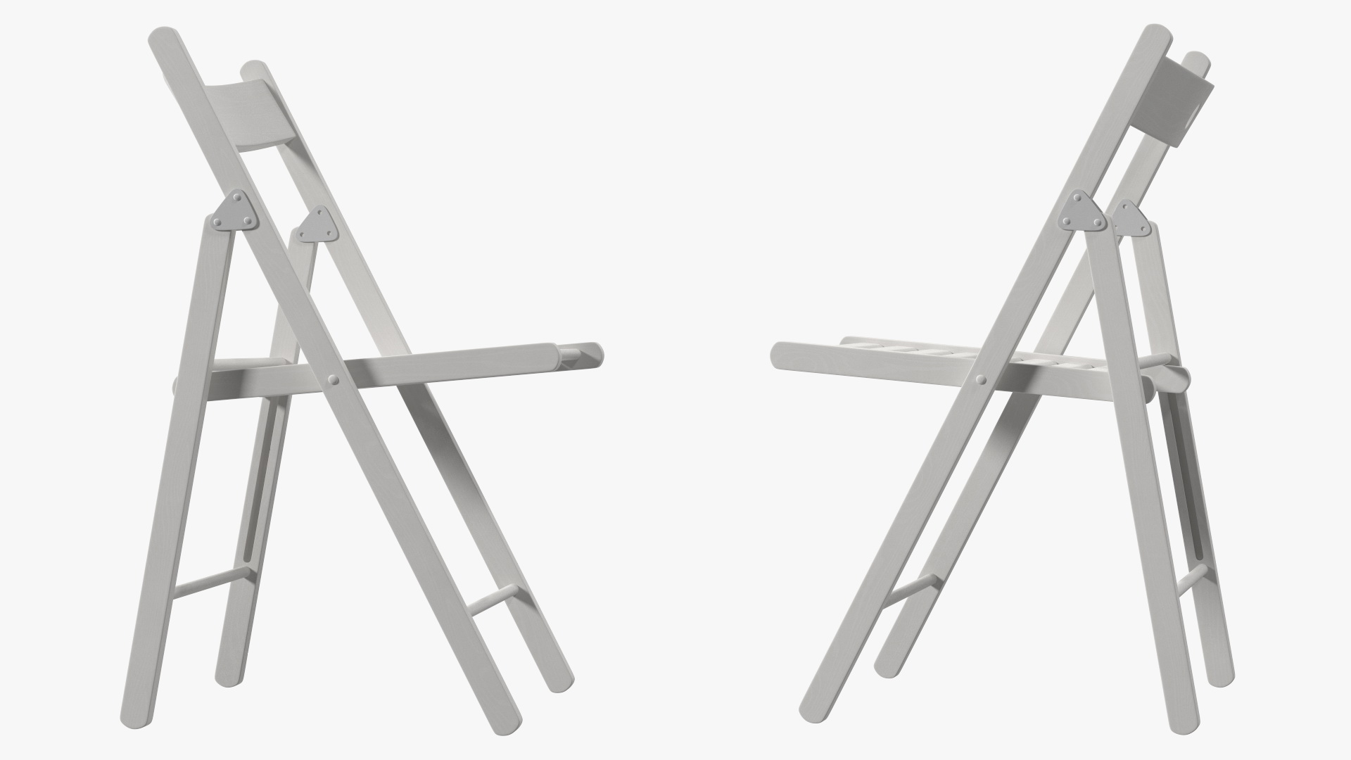 Folding Chair White Open 3D model
