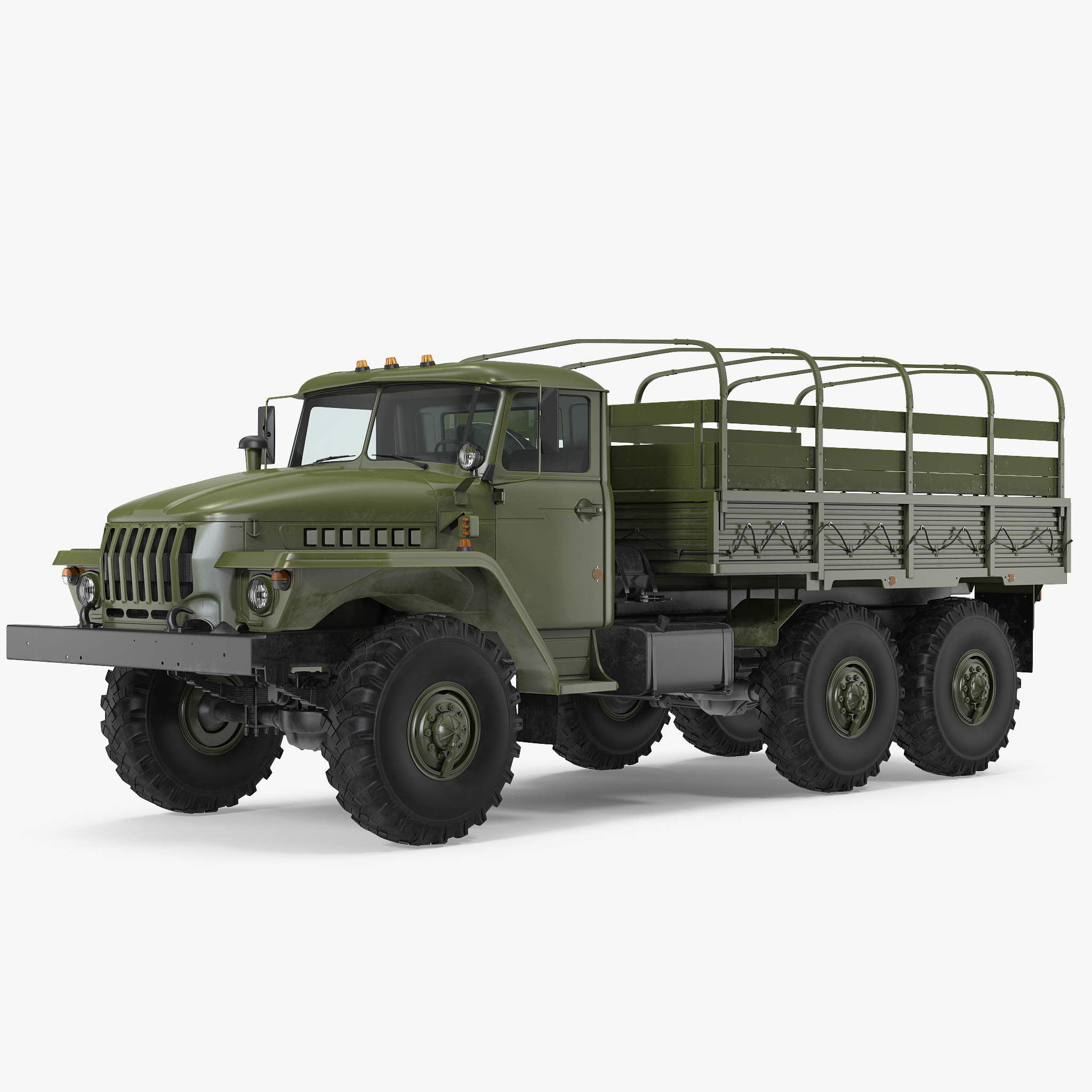 URAL 4320 Truck 3D Model, view 5