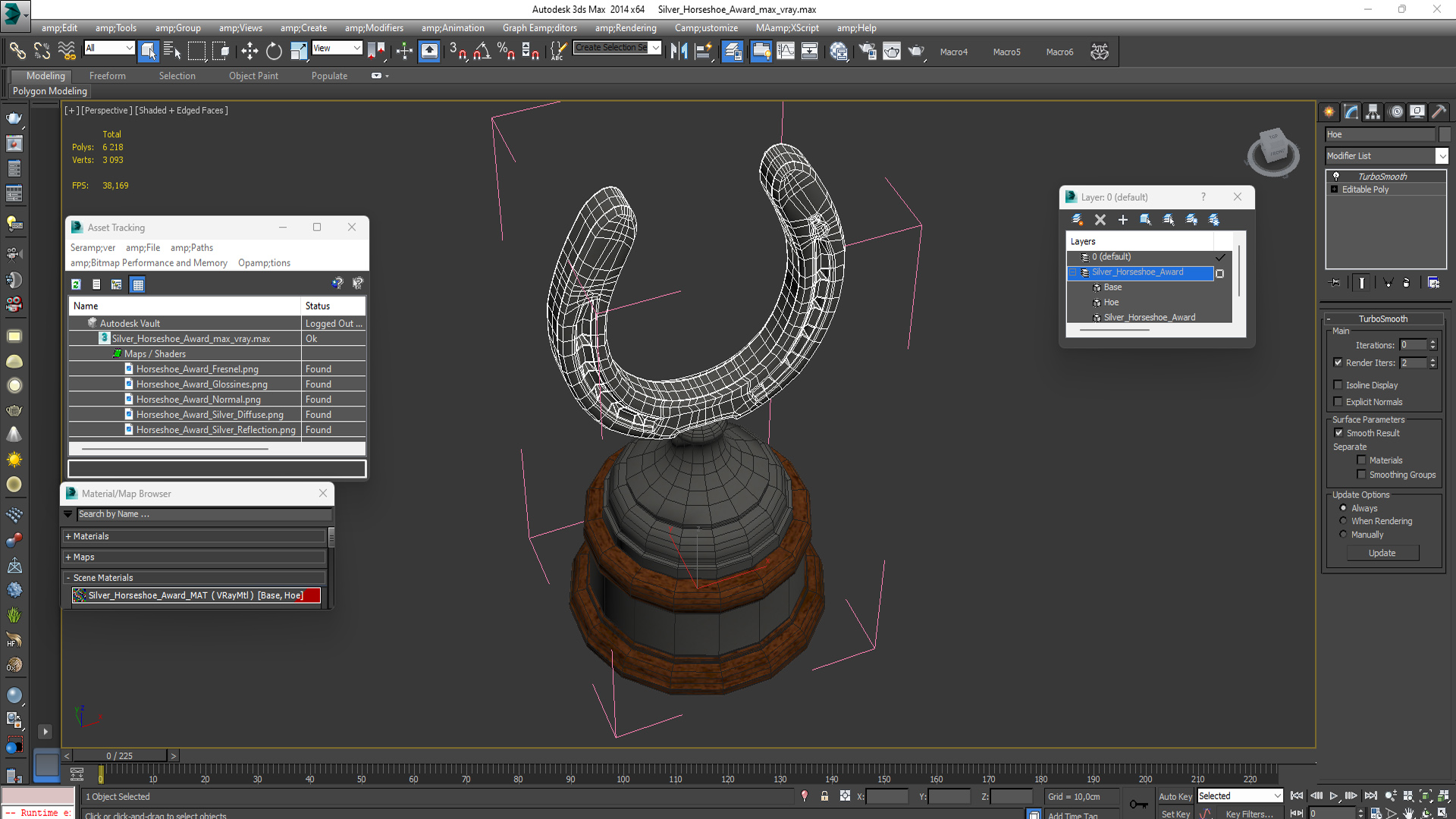 Silver Horseshoe Award 3D
