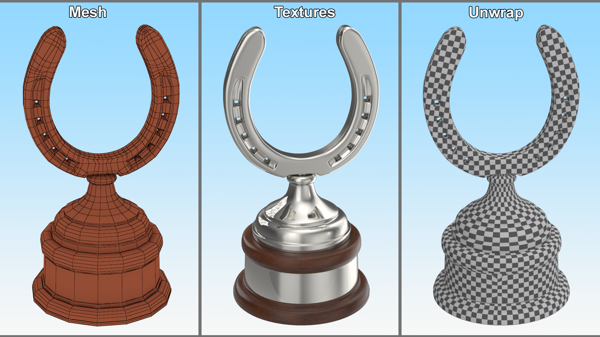 Silver Horseshoe Award 3D