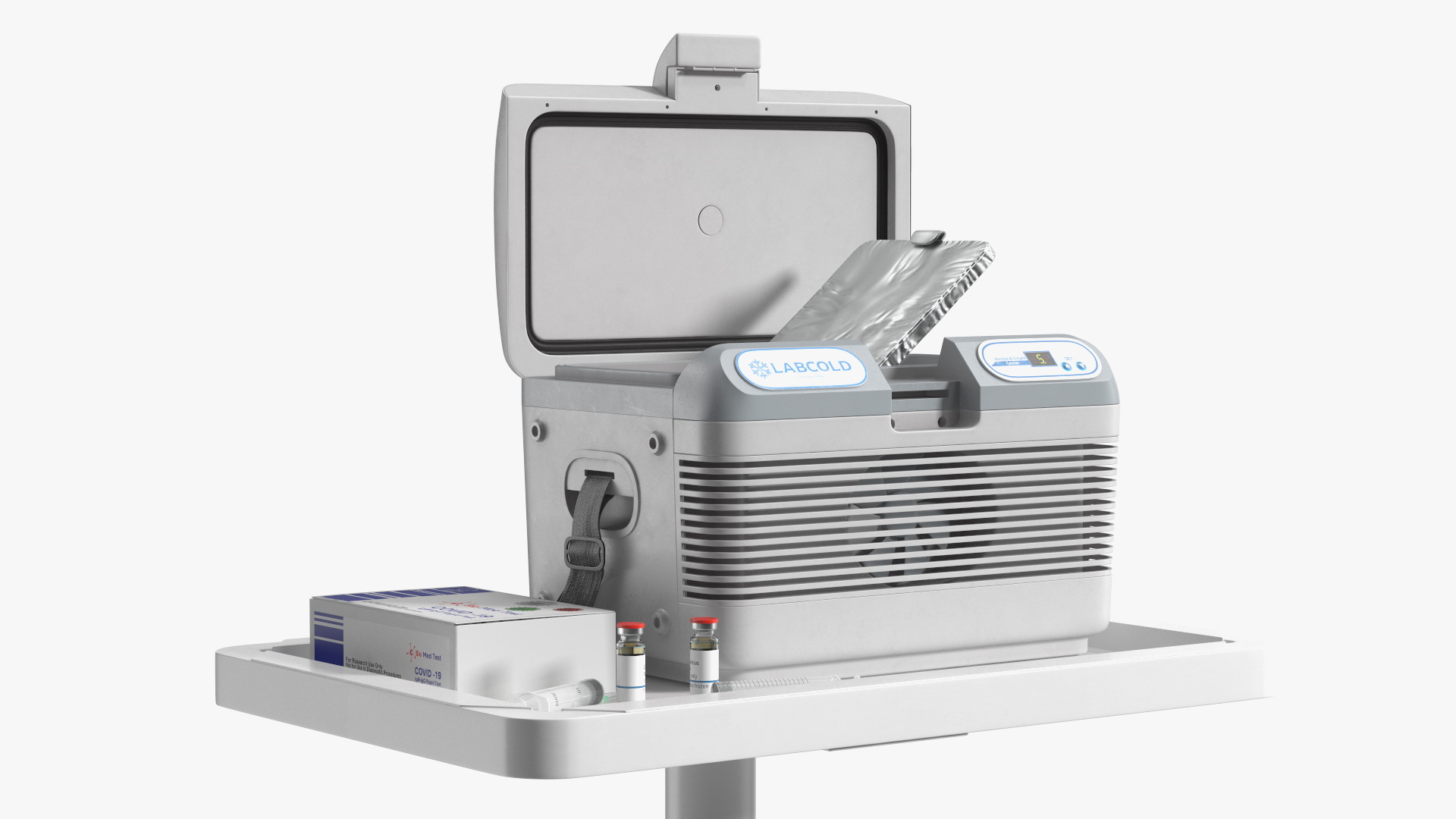 3D Labcold Portable Vaccine Carrier on Mobile Stand model