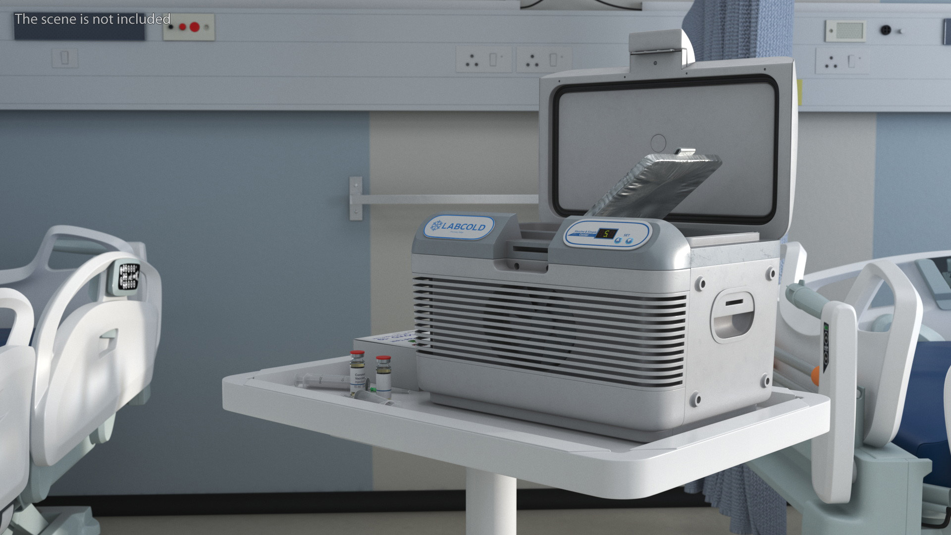 3D Labcold Portable Vaccine Carrier on Mobile Stand model