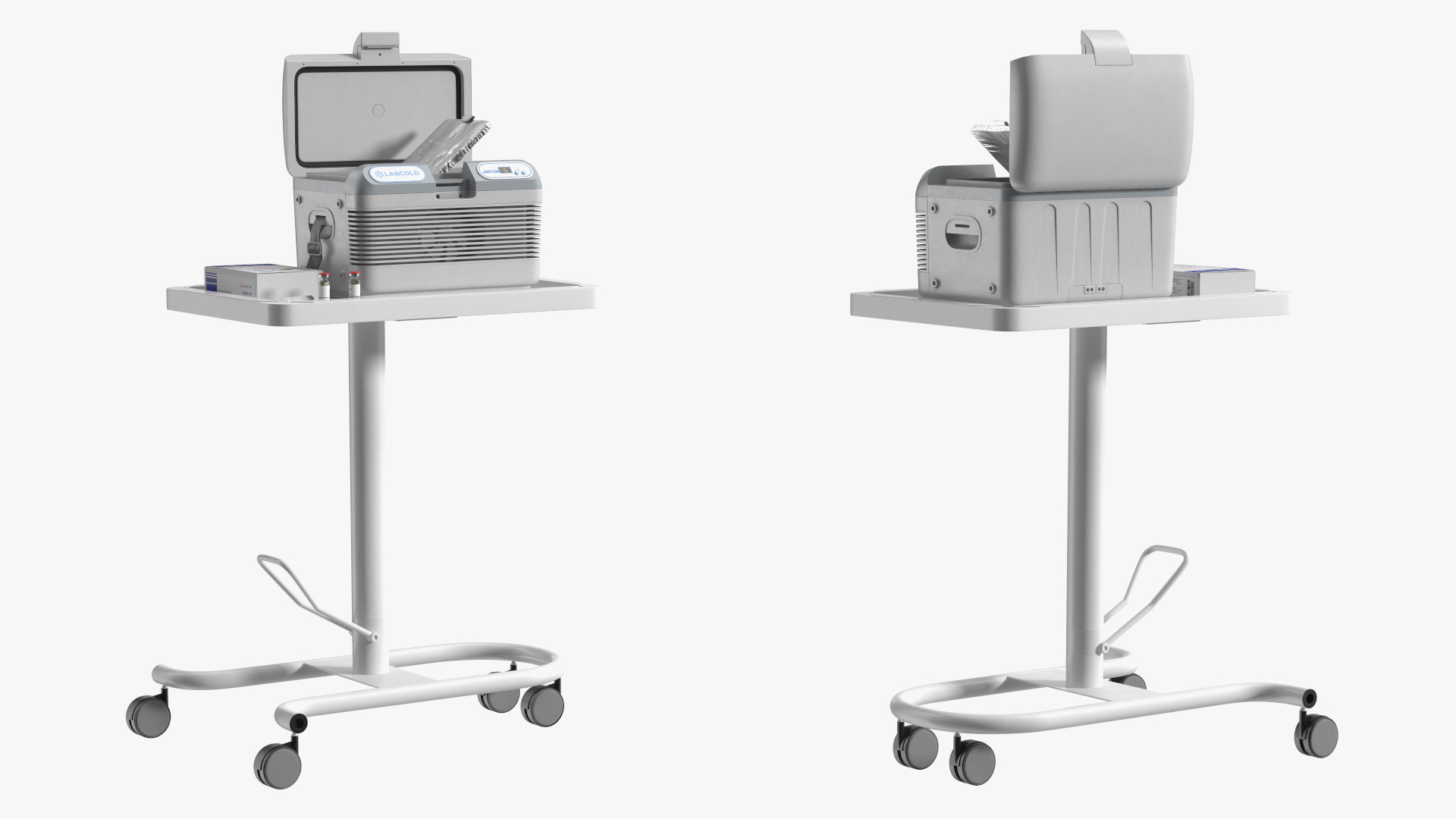 3D Labcold Portable Vaccine Carrier on Mobile Stand model
