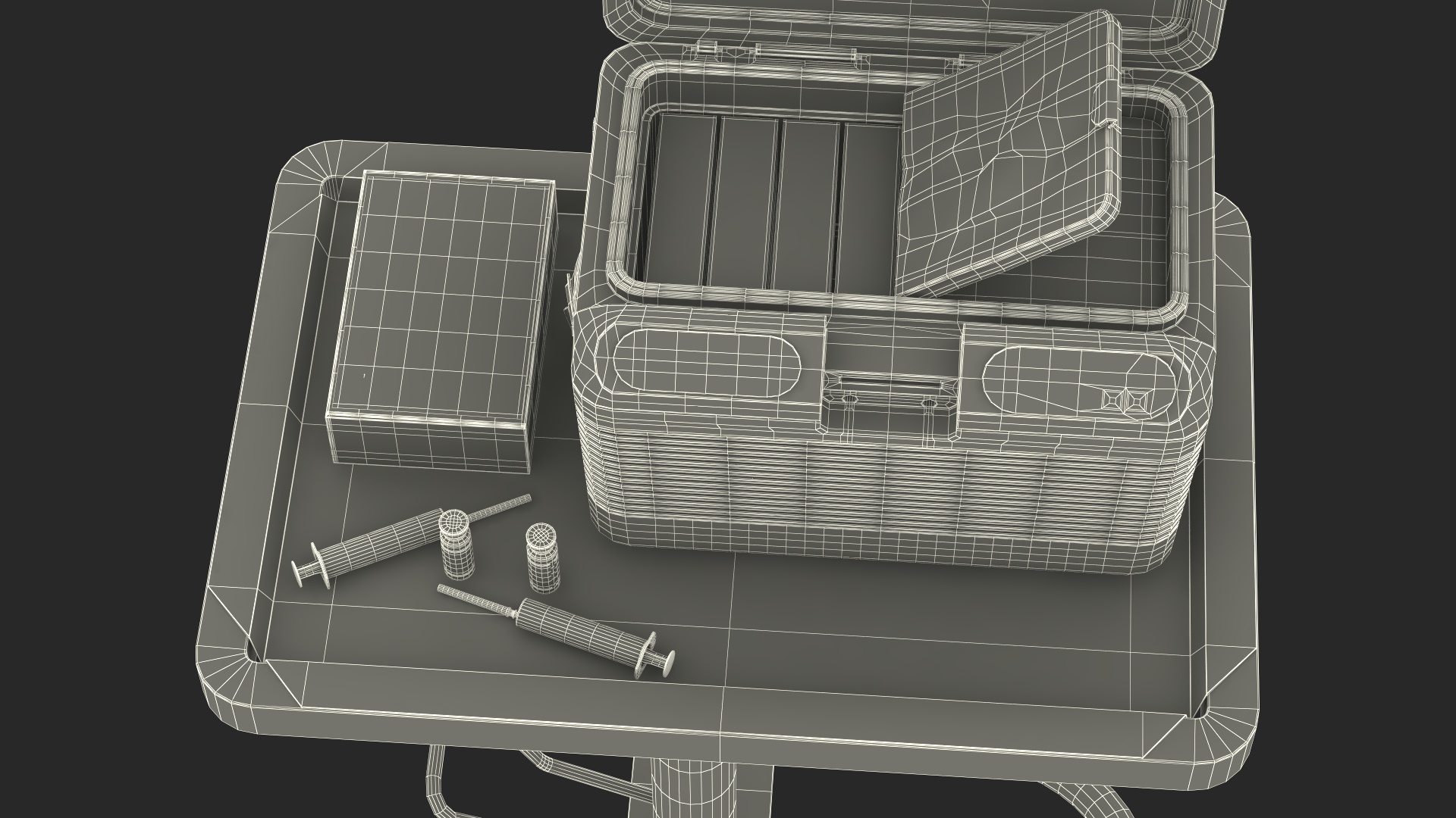 3D Labcold Portable Vaccine Carrier on Mobile Stand model
