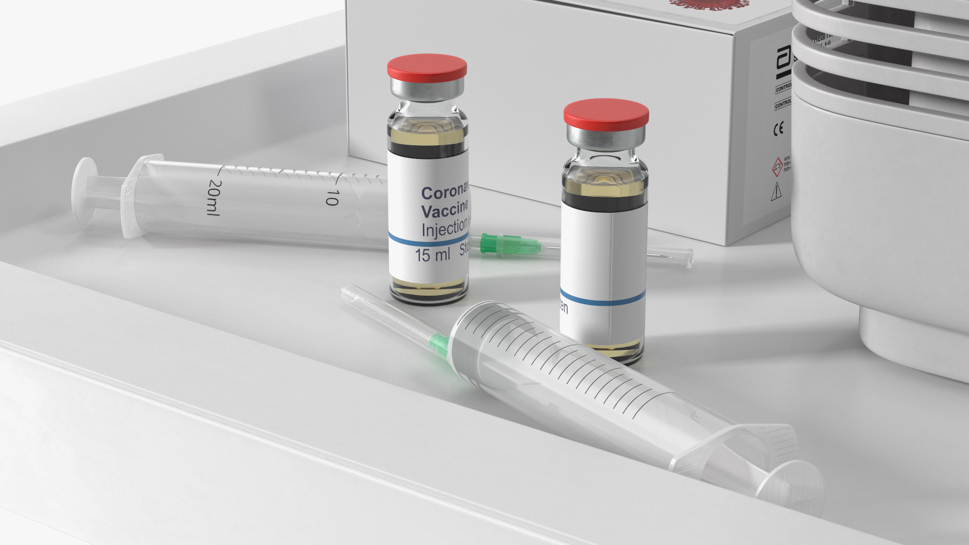 3D Labcold Portable Vaccine Carrier on Mobile Stand model