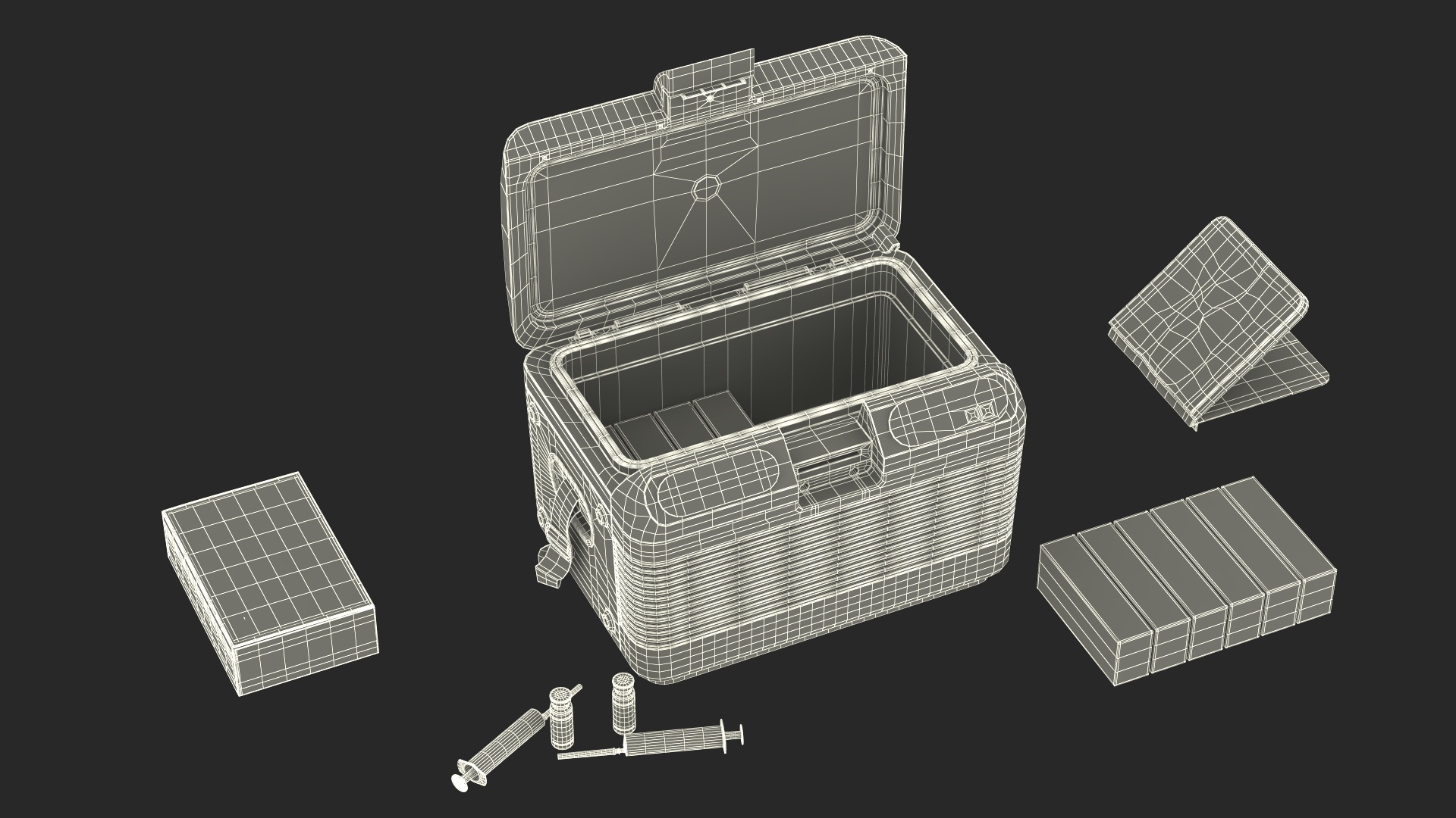 3D Labcold Portable Vaccine Carrier on Mobile Stand model