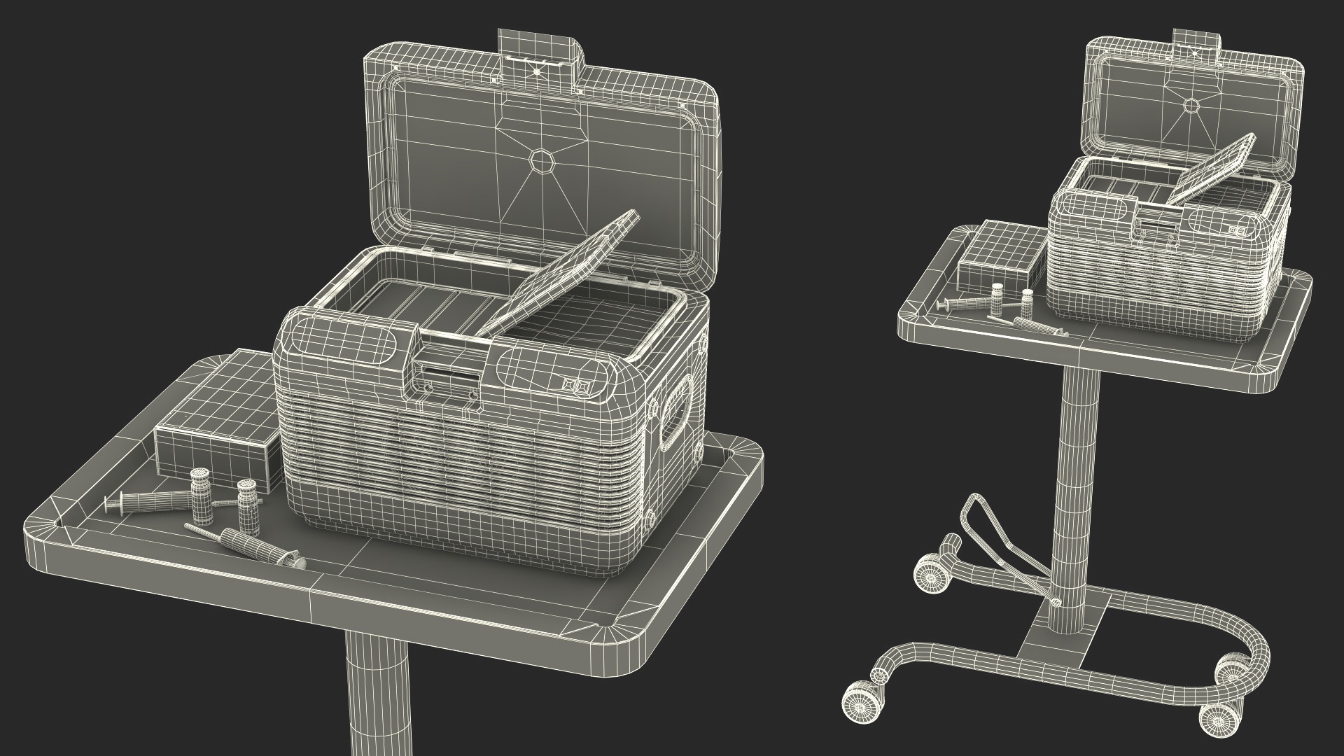3D Labcold Portable Vaccine Carrier on Mobile Stand model