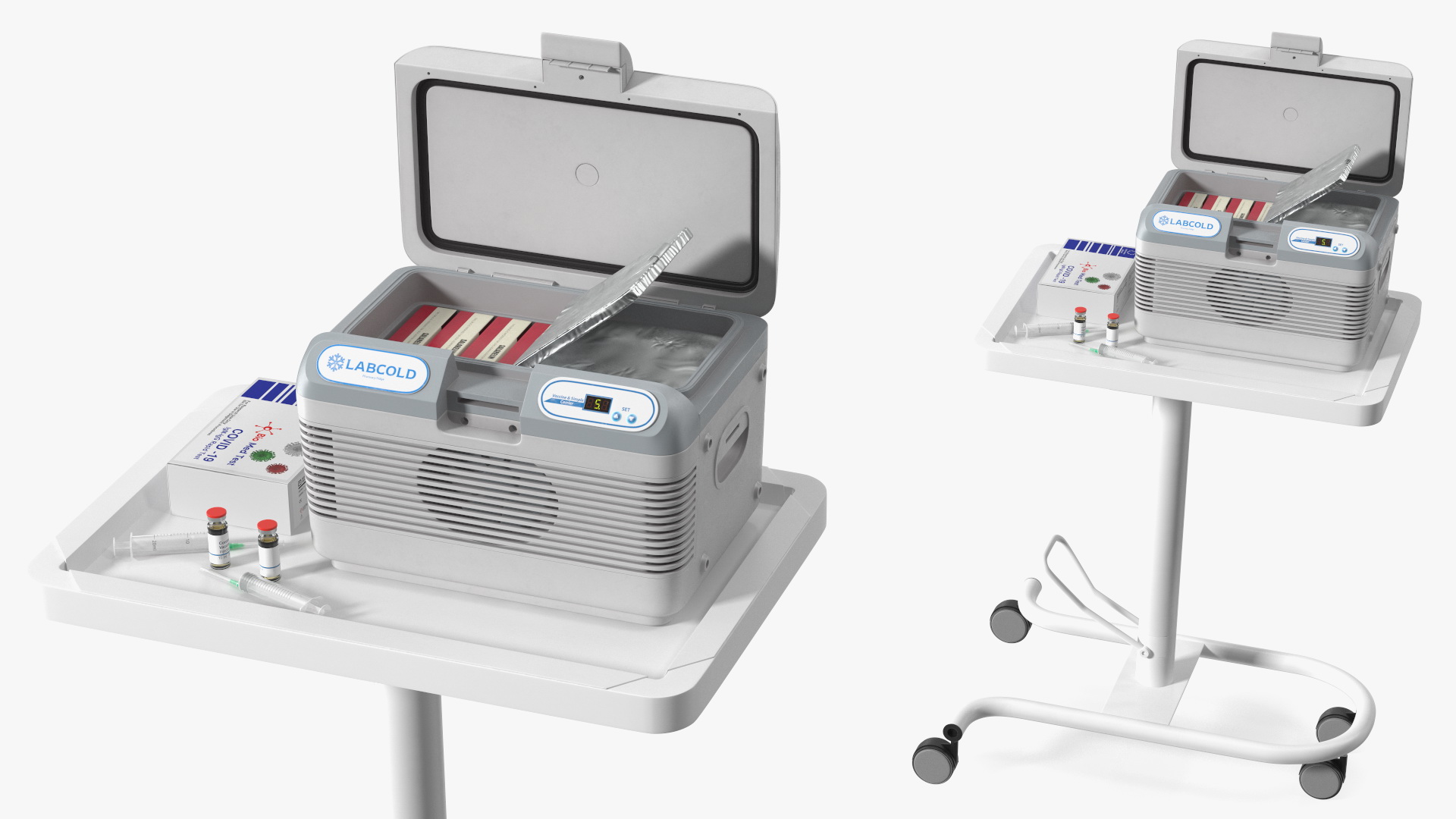 3D Labcold Portable Vaccine Carrier on Mobile Stand model