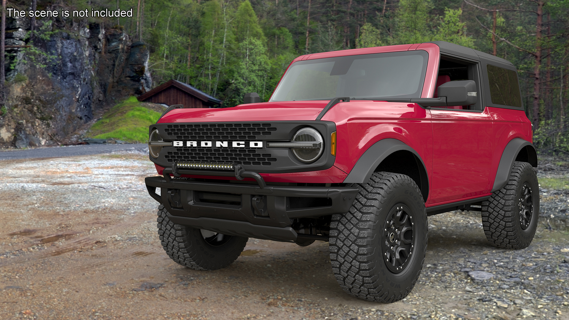 Ford Bronco Two Door SUV Rapid Red 3D model
