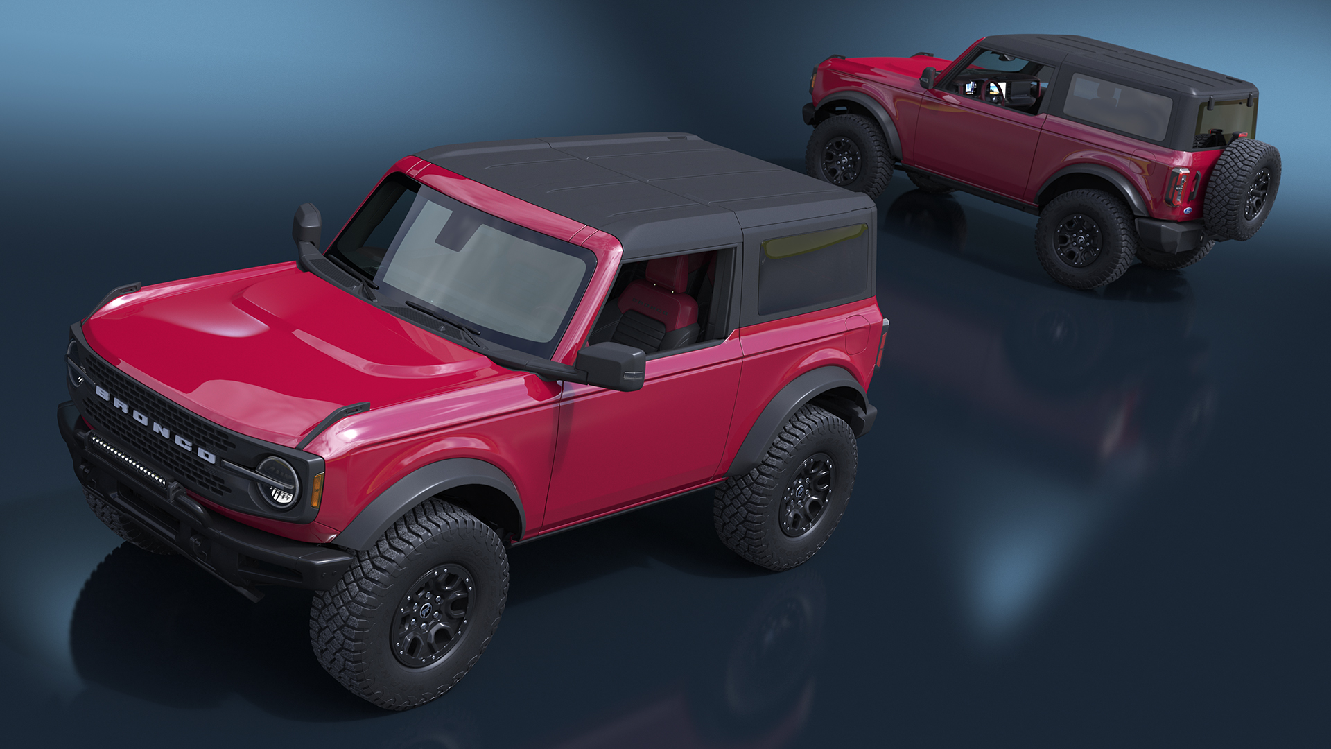 Ford Bronco Two Door SUV Rapid Red 3D model