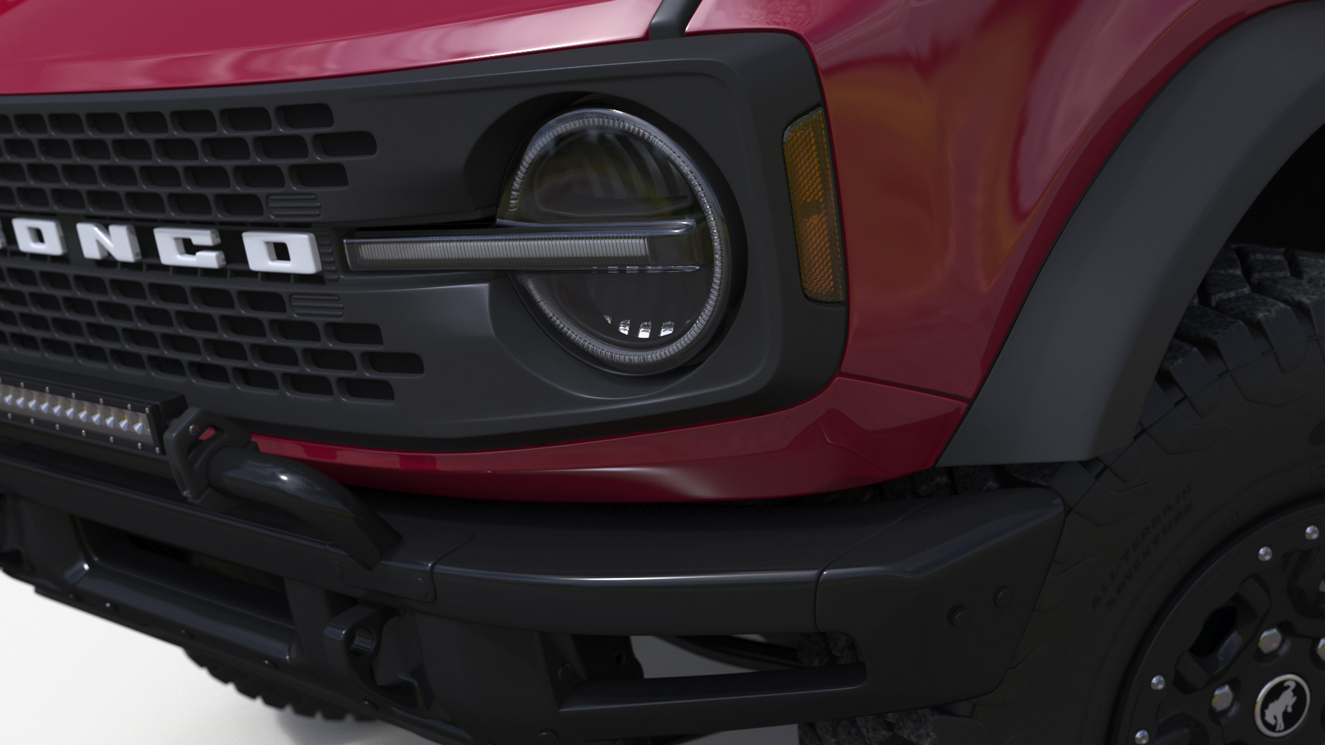 Ford Bronco Two Door SUV Rapid Red 3D model