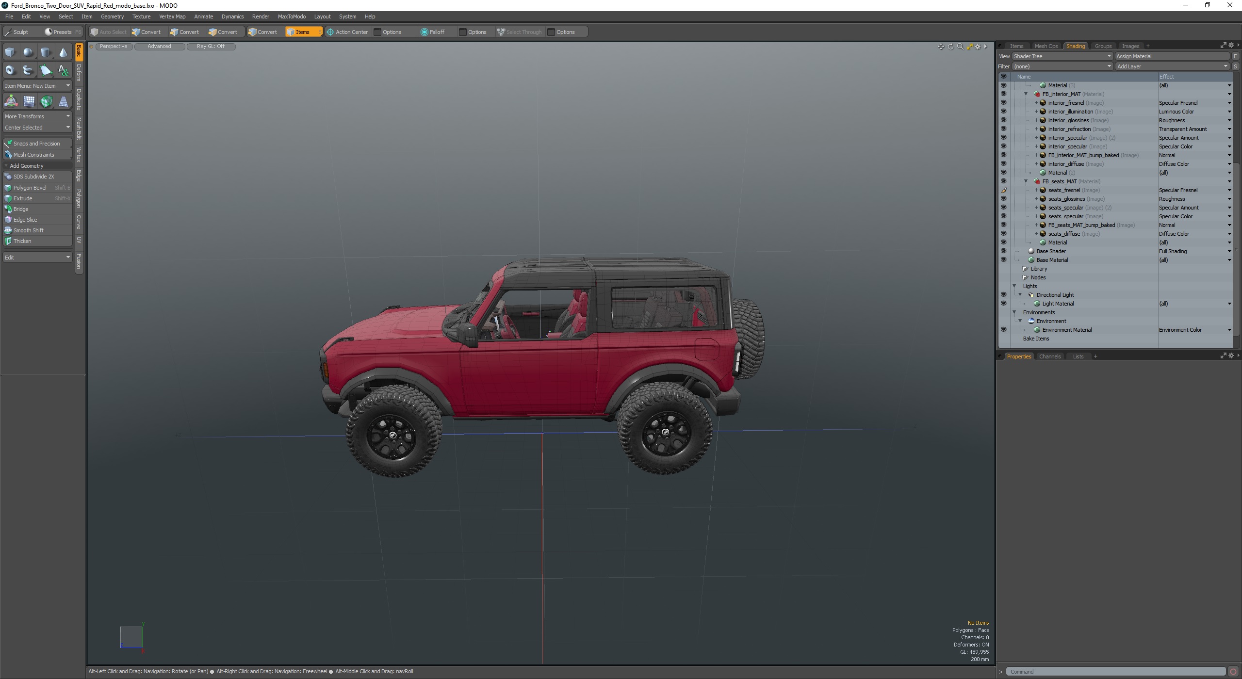 Ford Bronco Two Door SUV Rapid Red 3D model
