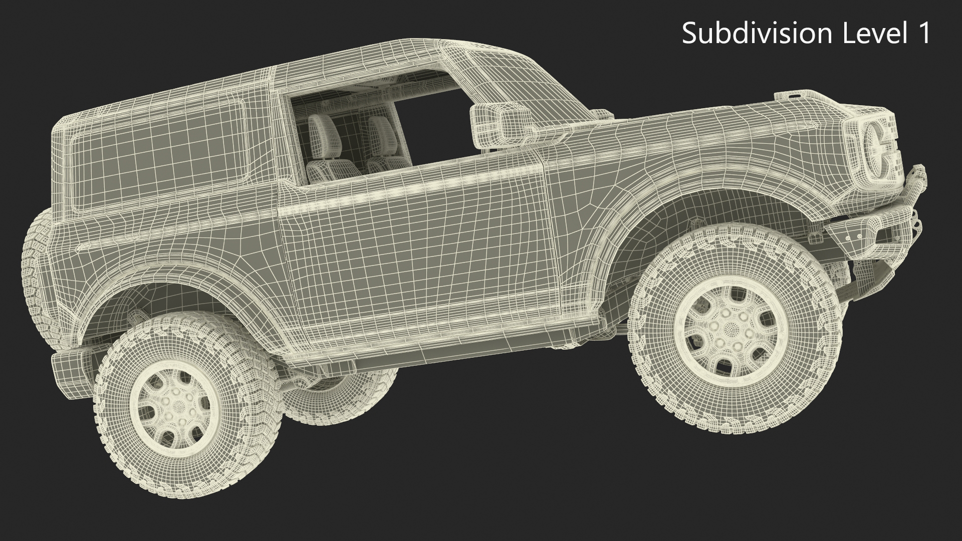 Ford Bronco Two Door SUV Rapid Red 3D model