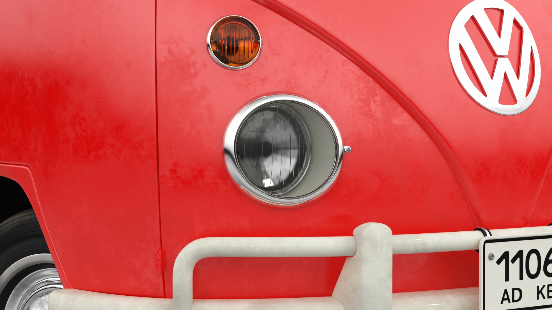 Volkswagen Type 2 Pickup Truck Rigged 3D