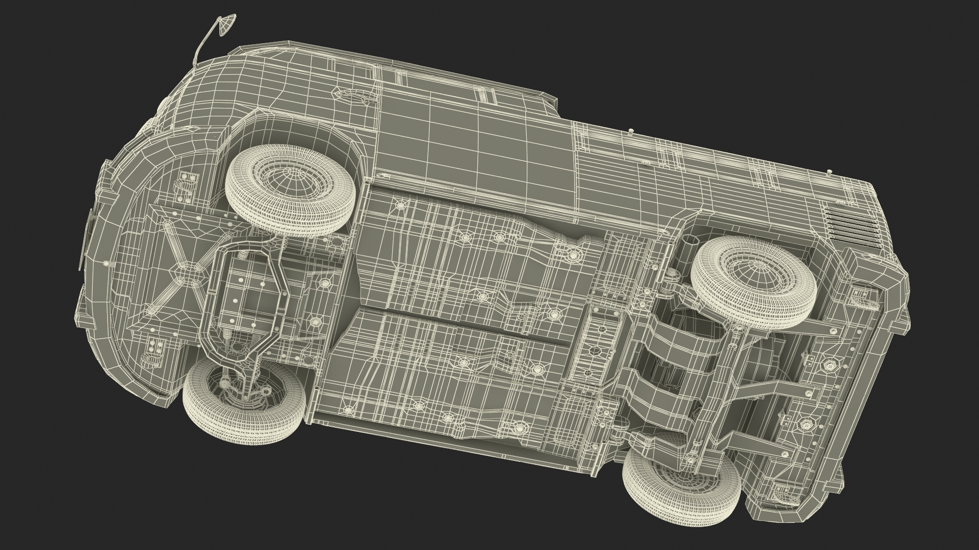 Volkswagen Type 2 Pickup Truck Rigged 3D