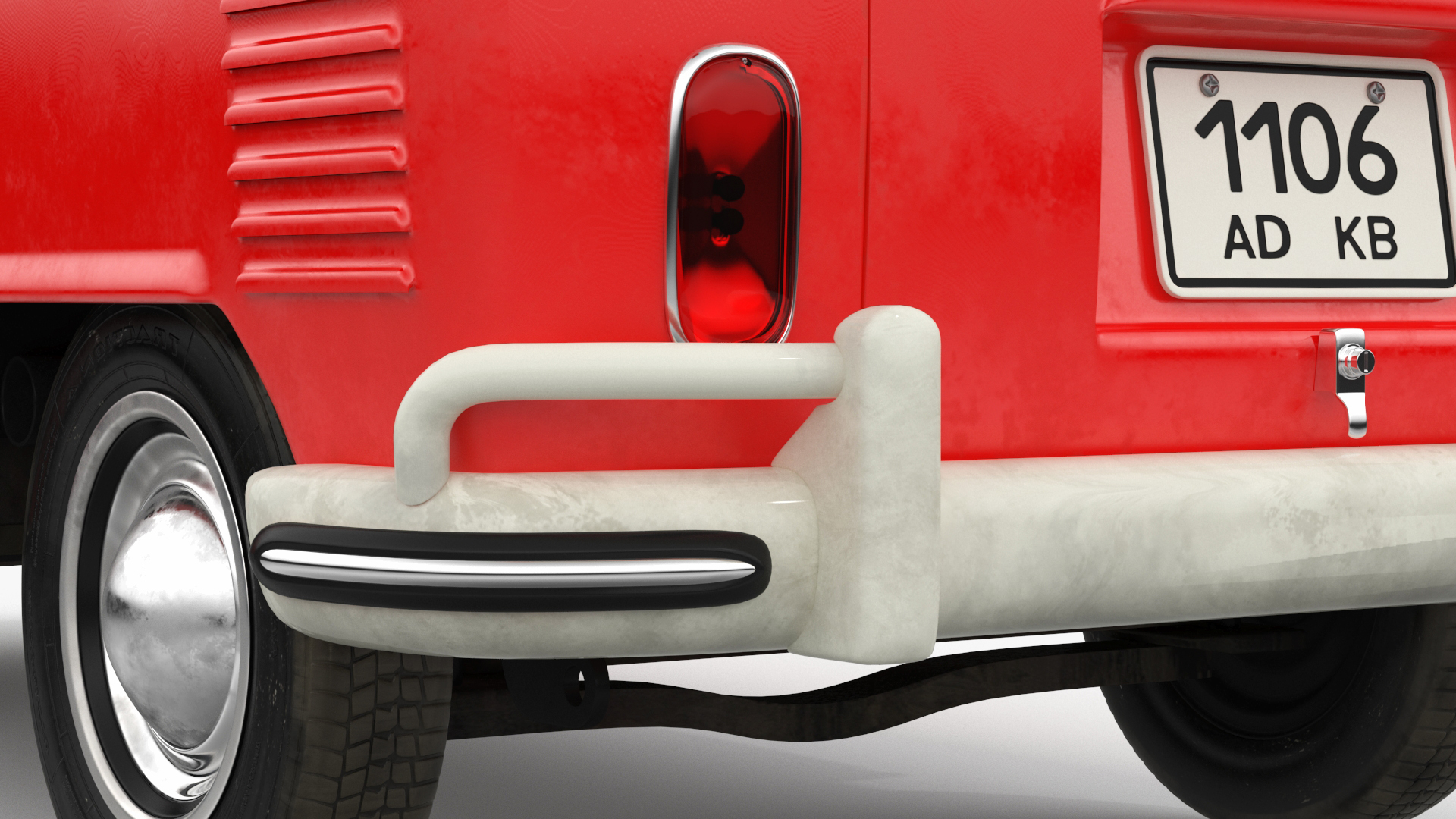 Volkswagen Type 2 Pickup Truck Rigged 3D