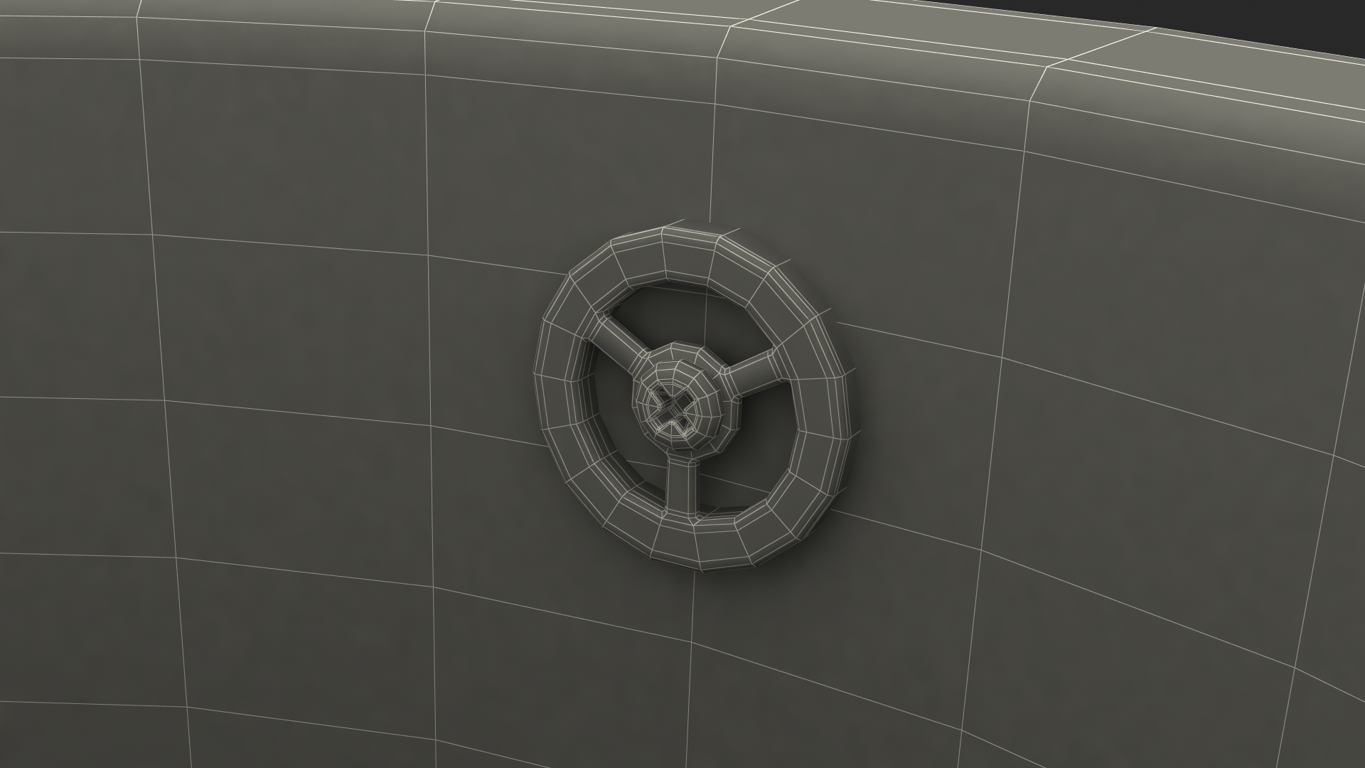 Round Inset Stainless Steel Sink 3D