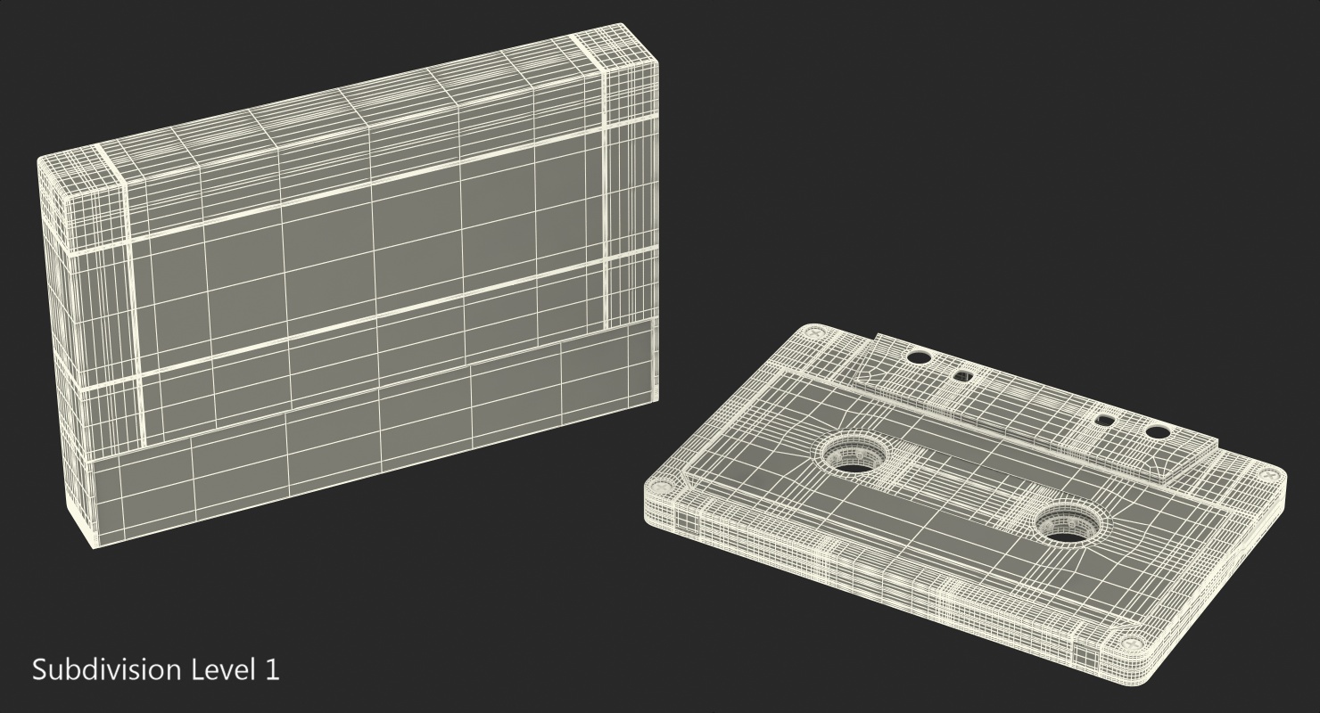 Vintage Audio Tape in the Box 3D model