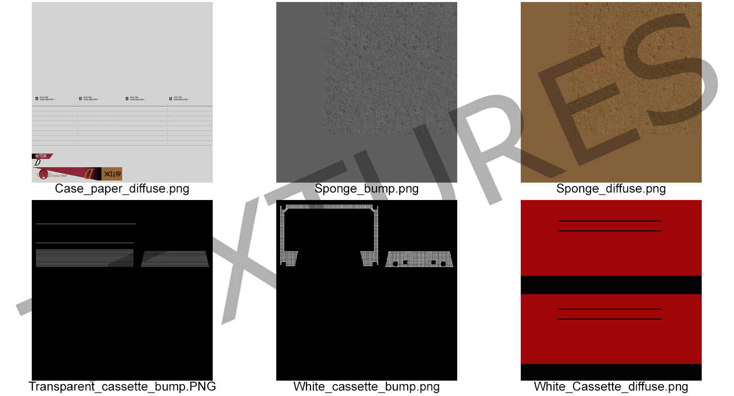 Vintage Audio Tape in the Box 3D model