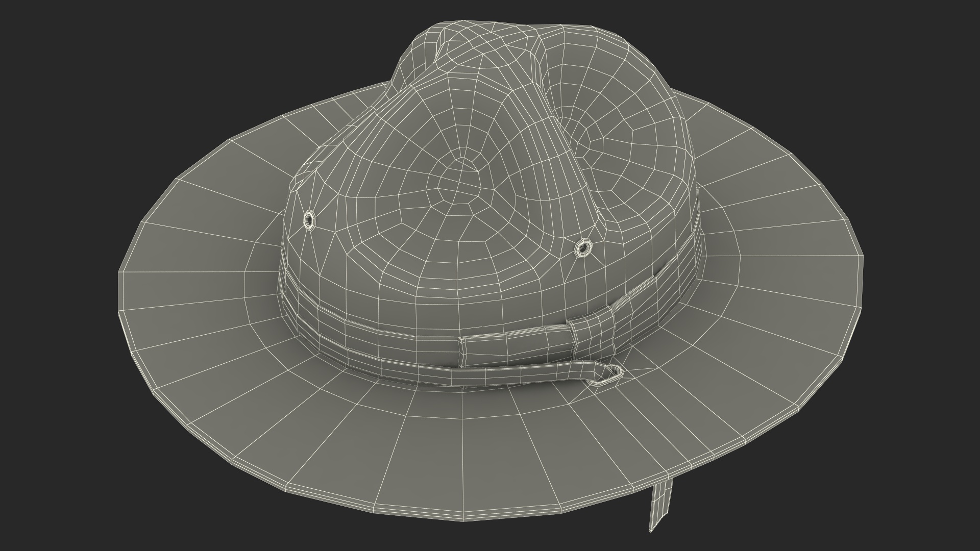 3D model Sergeant Military Cap Brown on Mannequin