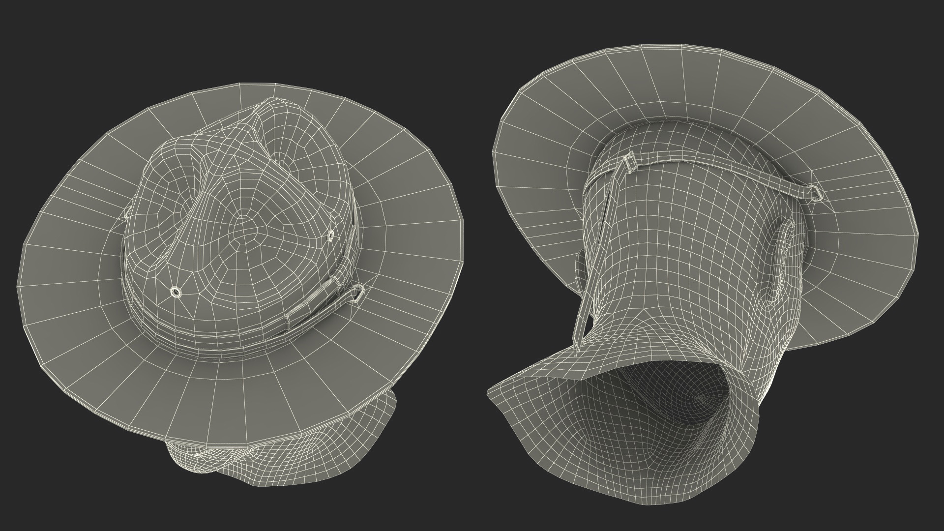 3D model Sergeant Military Cap Brown on Mannequin