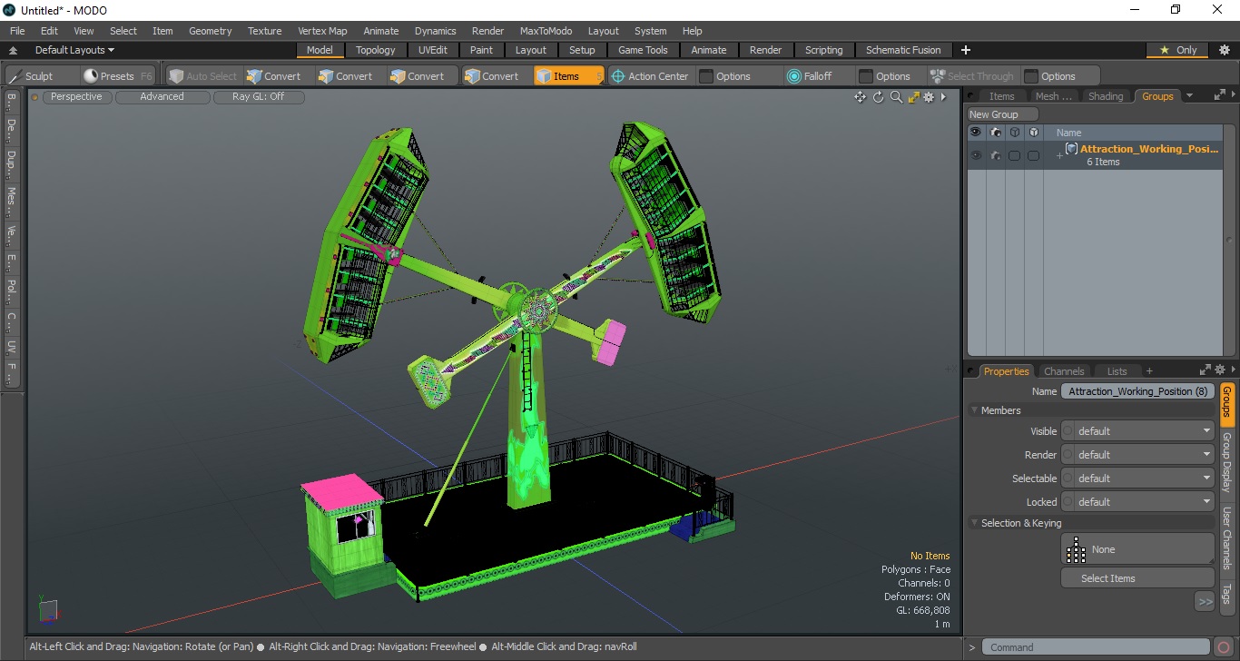 Attraction Working Position 3D
