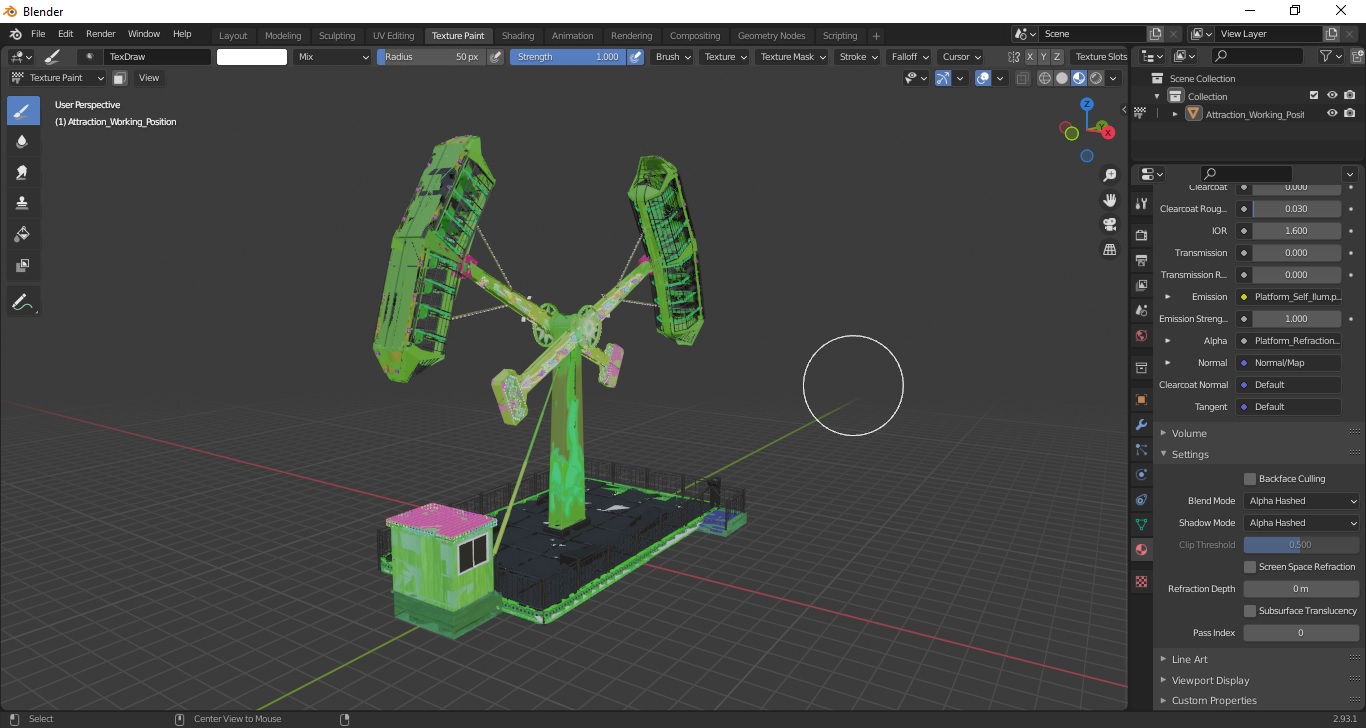 Attraction Working Position 3D