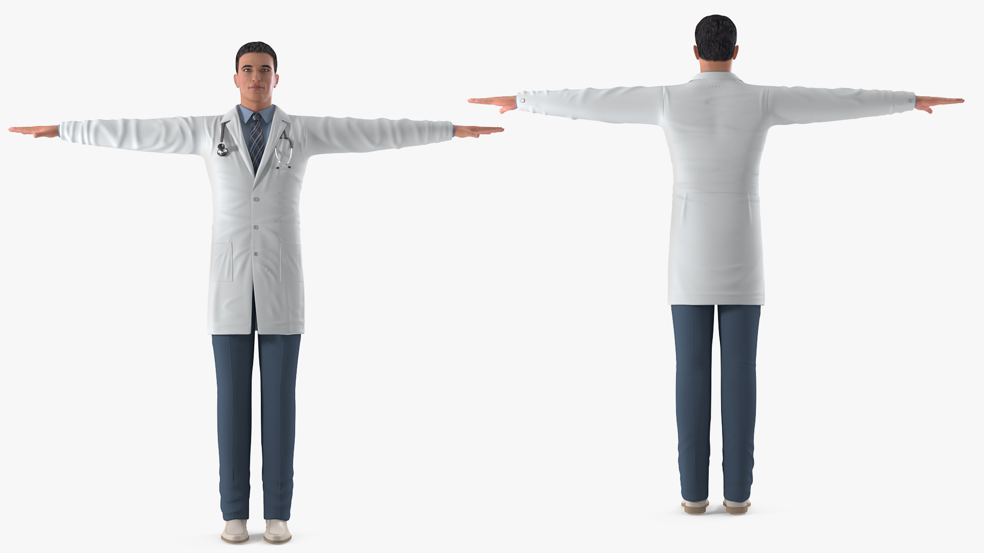 3D Male Doctor T-Pose model