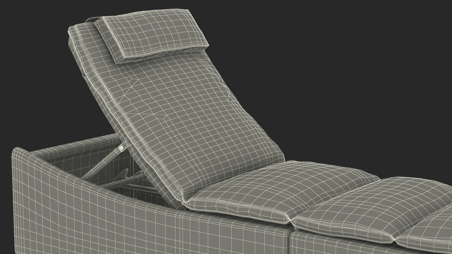 3D Folding Pool Lounge Wicker Chair Black Blue model