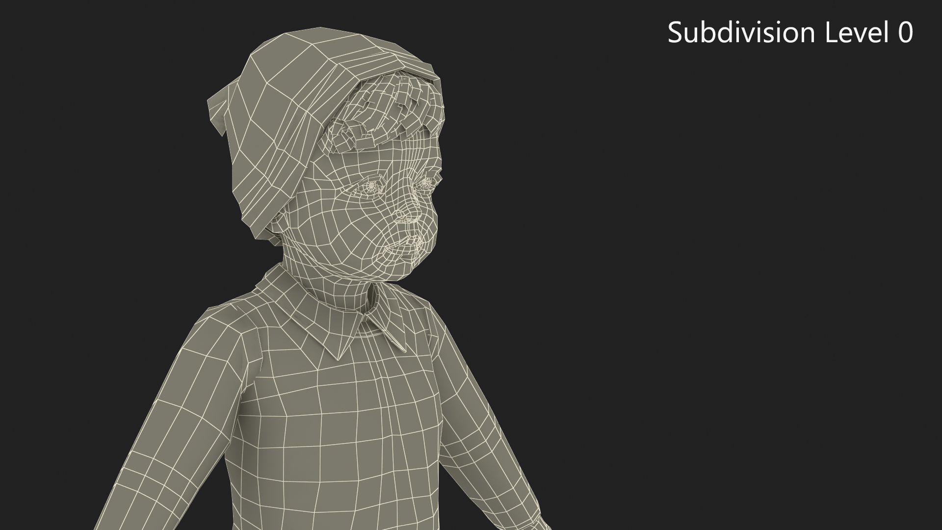 Child in Fall Clothes Rigged for Maya 3D