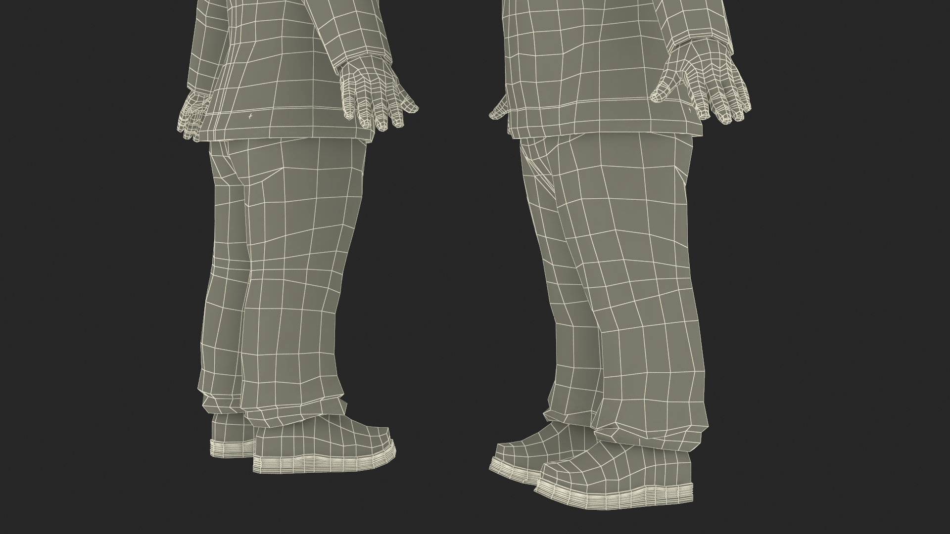 Child in Fall Clothes Rigged for Maya 3D