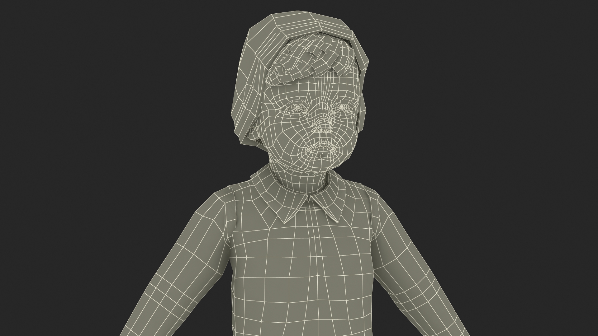 Child in Fall Clothes Rigged for Maya 3D