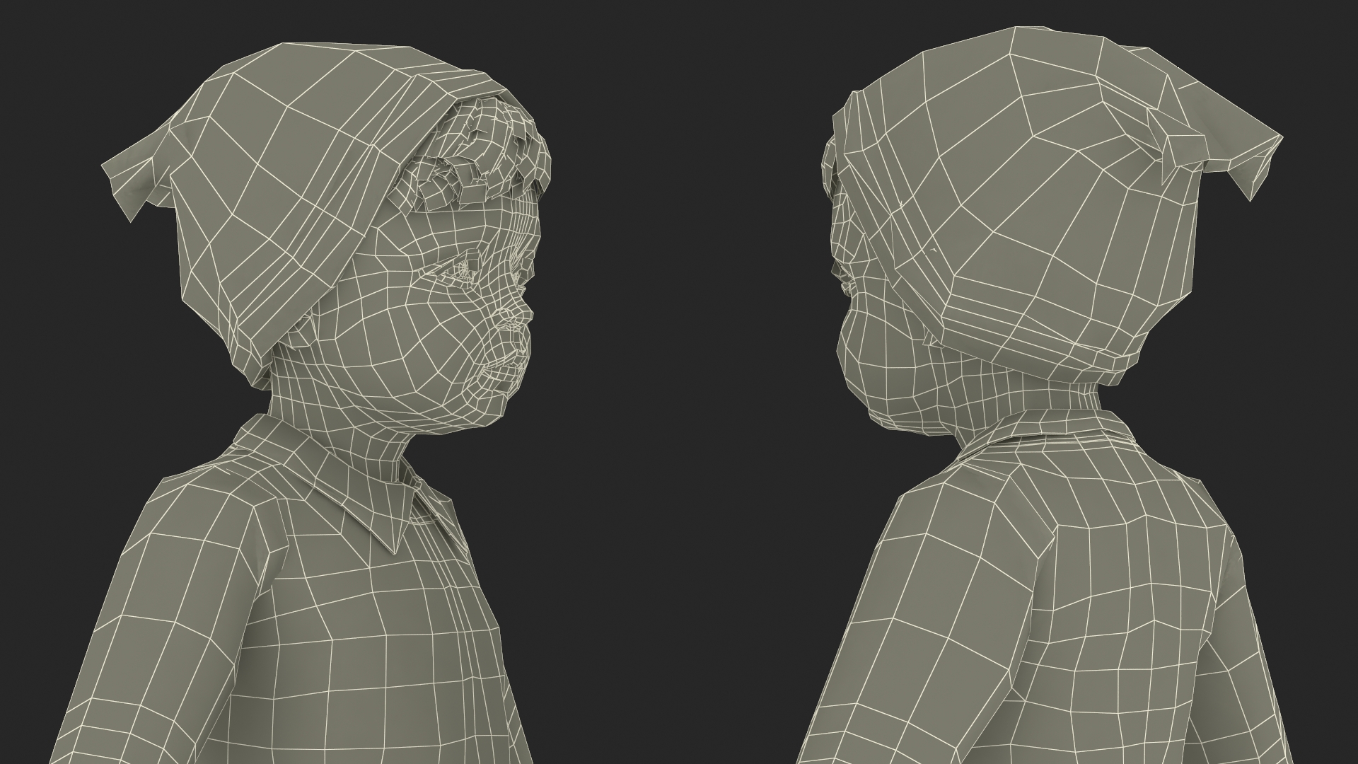 Child in Fall Clothes Rigged for Maya 3D
