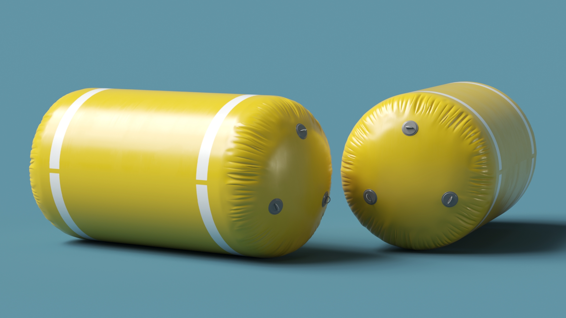 Floating Inflatable Marker Buoy for Water Sport Yellow Line 3D model