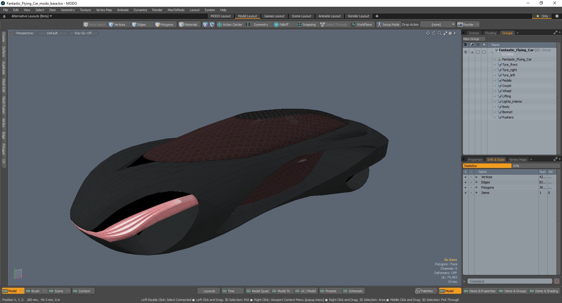3D model Fantastic Flying Car