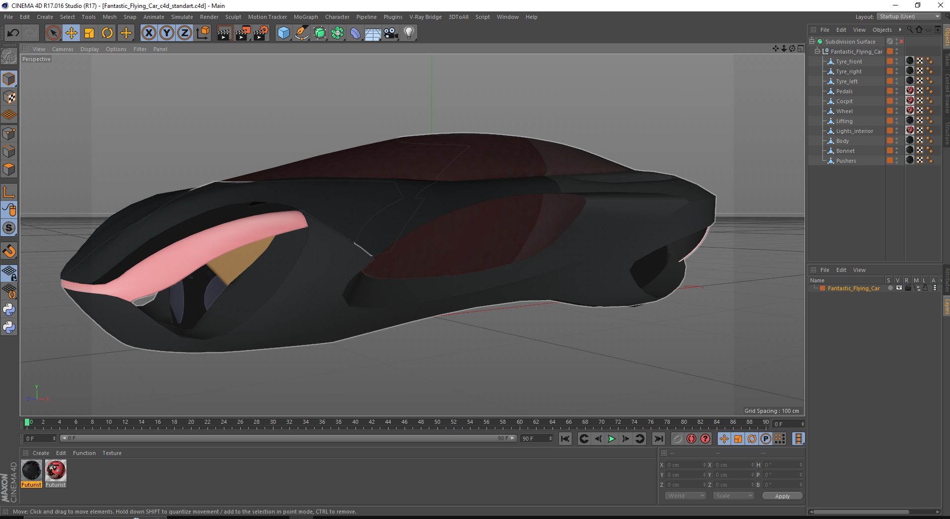 3D model Fantastic Flying Car
