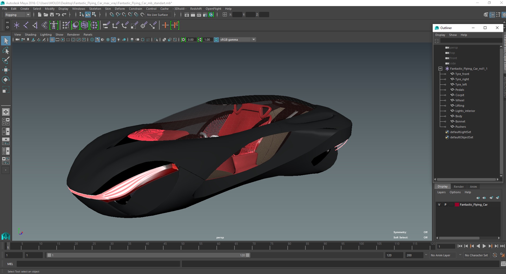 3D model Fantastic Flying Car