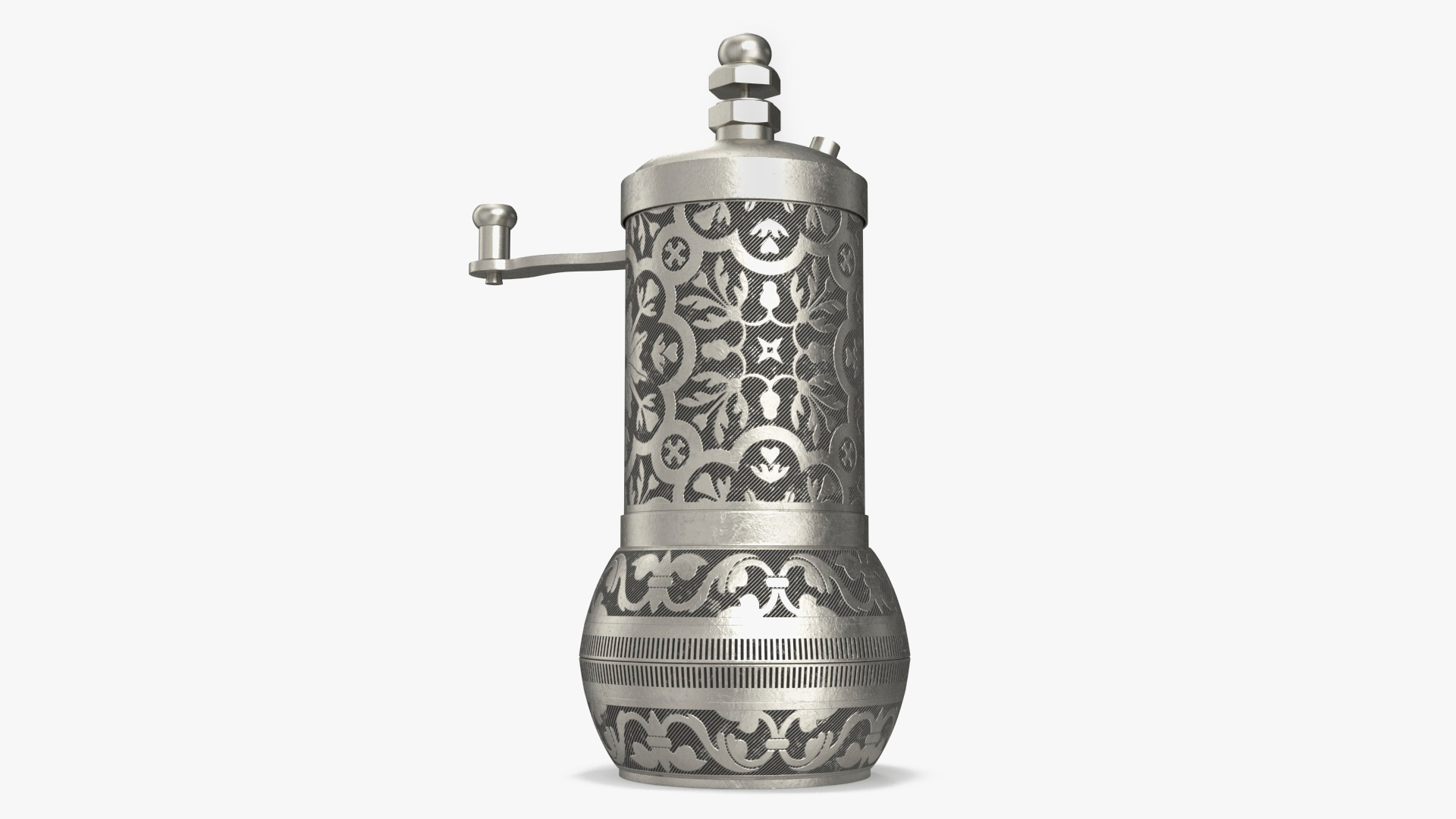 3D model Decorative Vintage Silver Hand Mill