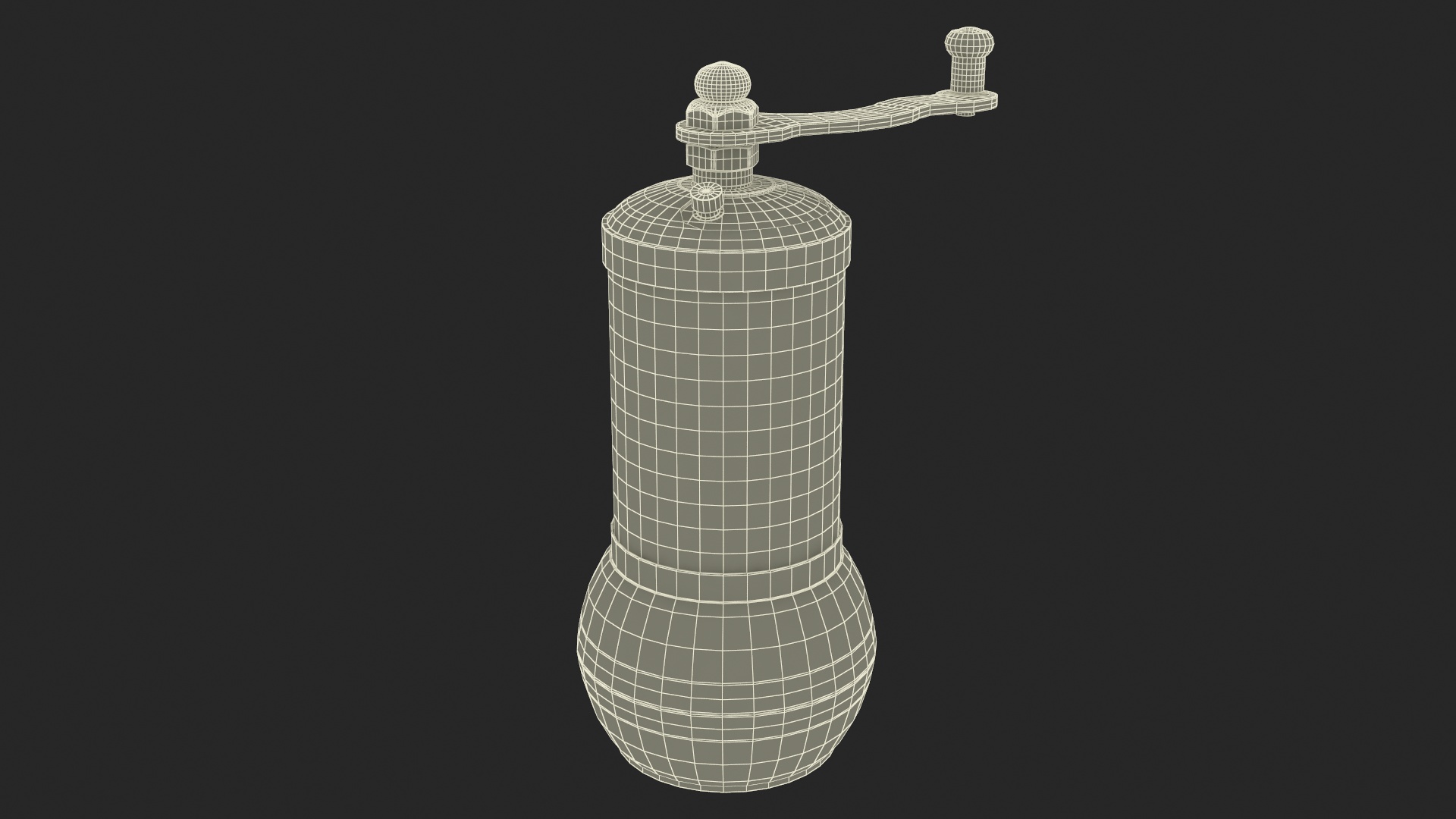 3D model Decorative Vintage Silver Hand Mill