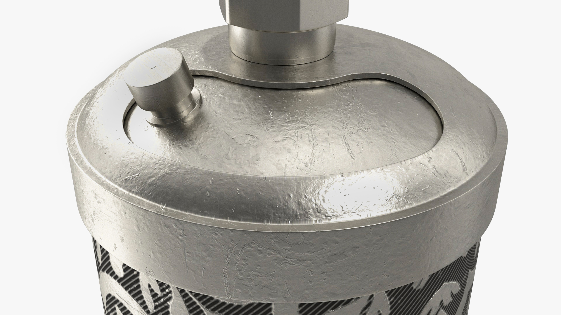 3D model Decorative Vintage Silver Hand Mill