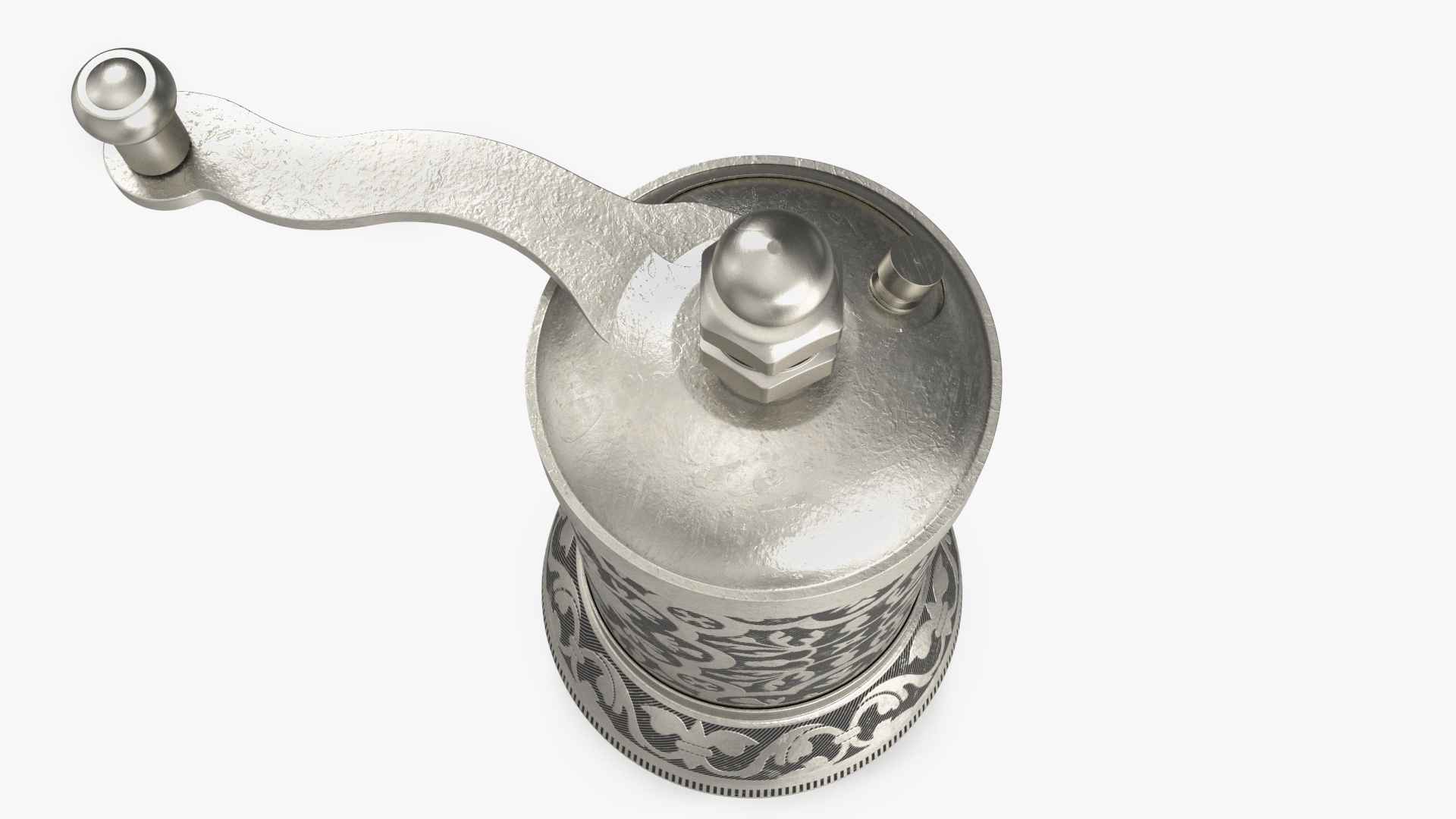 3D model Decorative Vintage Silver Hand Mill