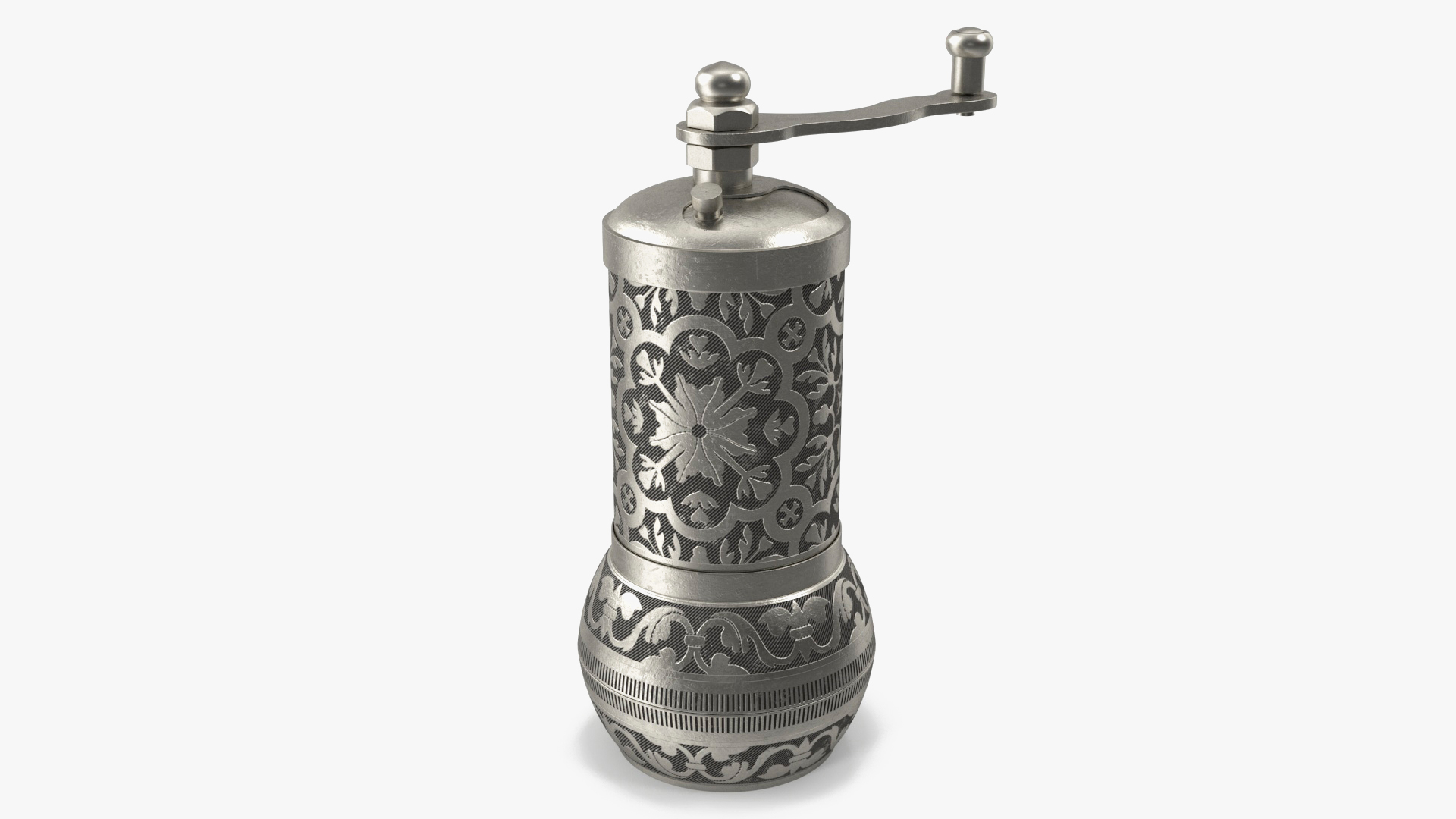 3D model Decorative Vintage Silver Hand Mill
