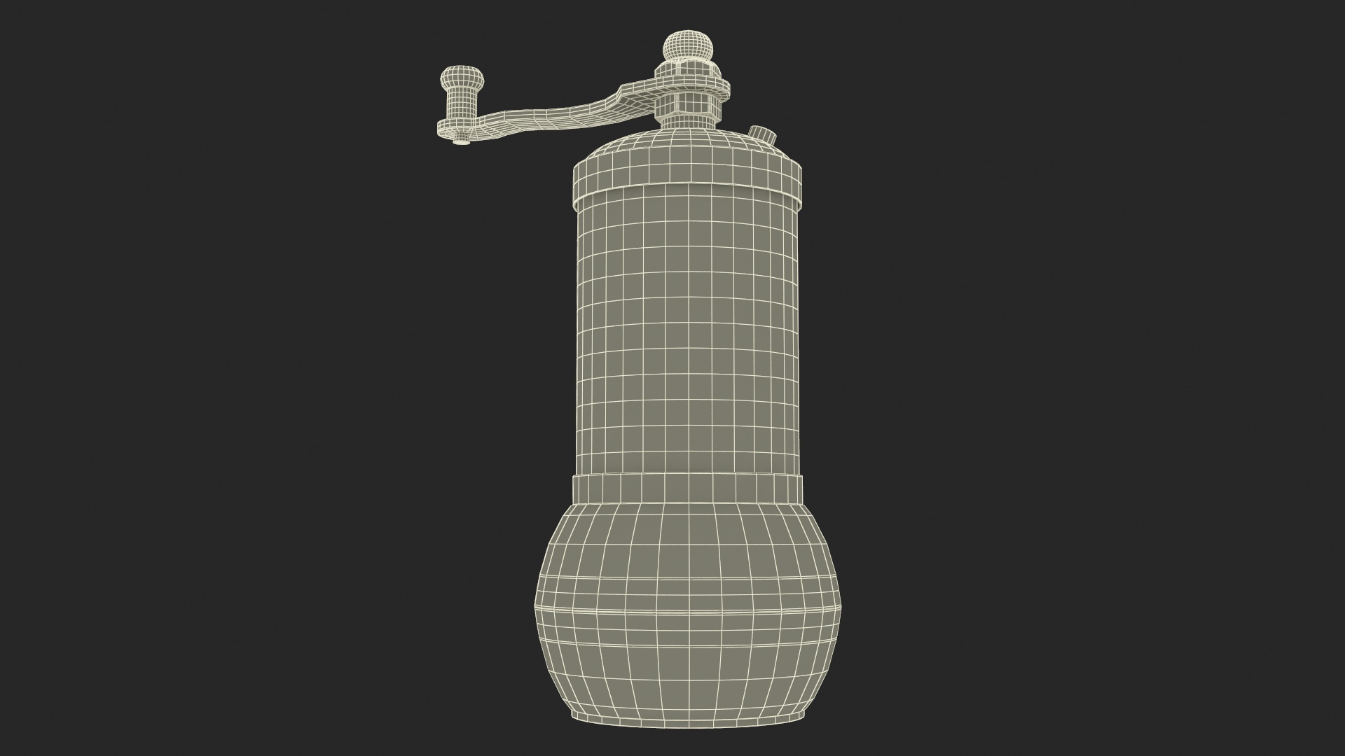 3D model Decorative Vintage Silver Hand Mill