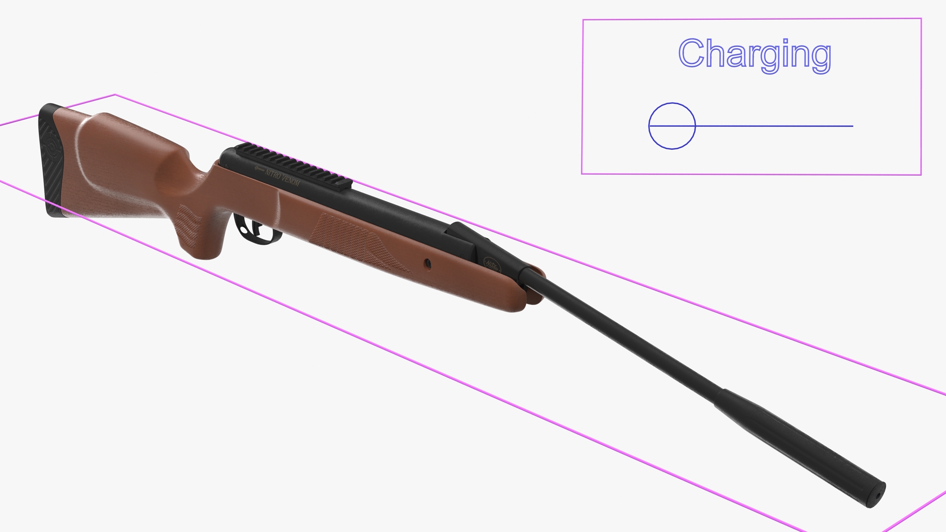 Crosman Break Barrel Air Rifle Rigged 3D