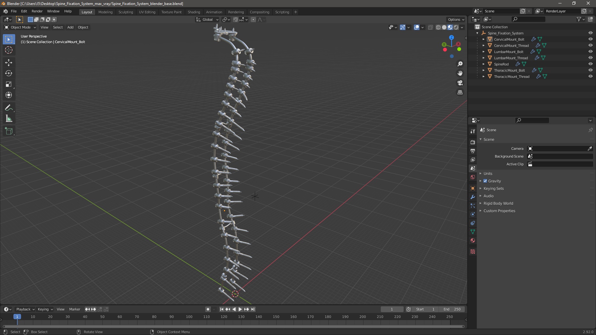 3D Spine Fixation System