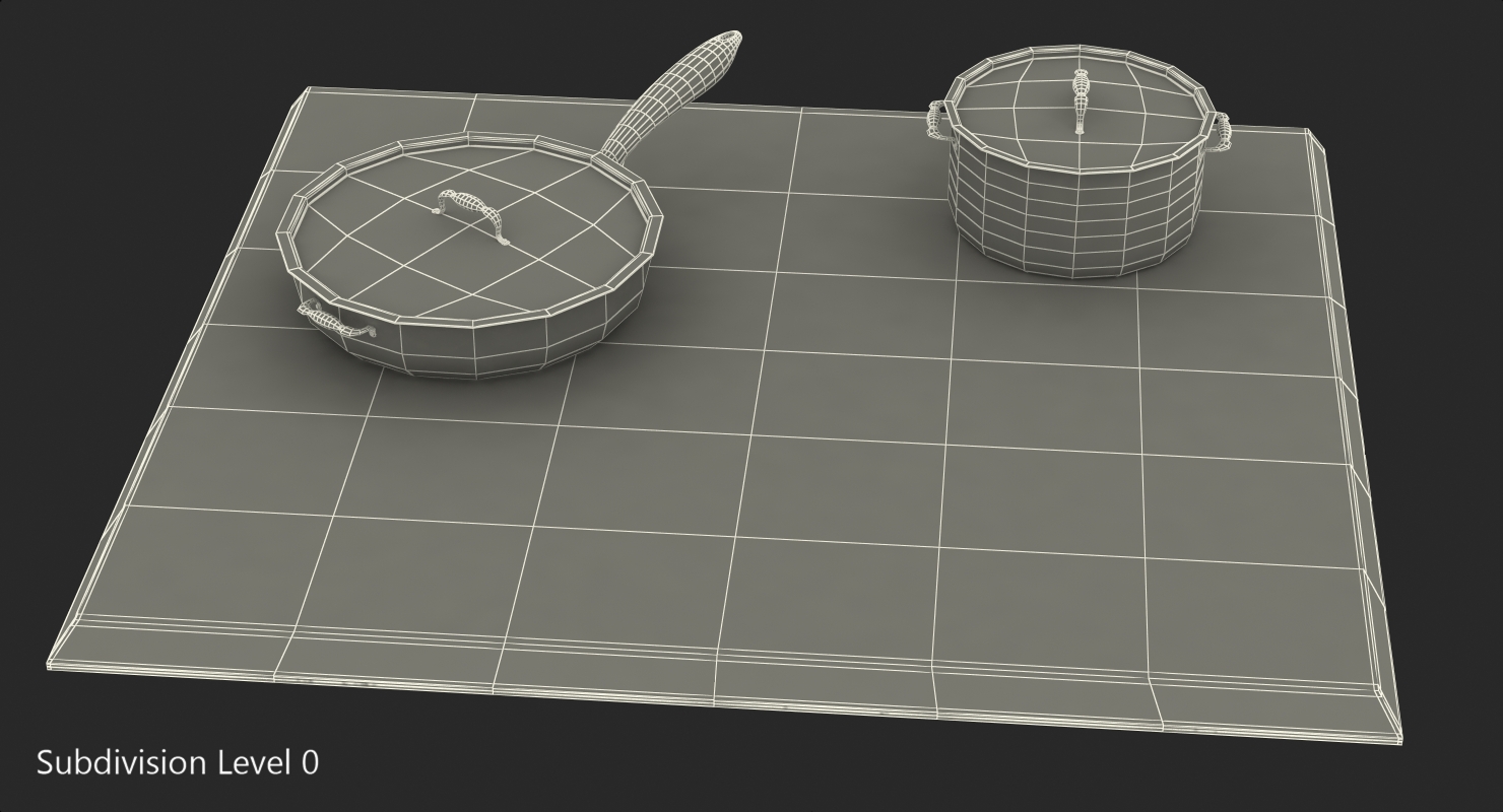 Black Induction Hob Generic 3D