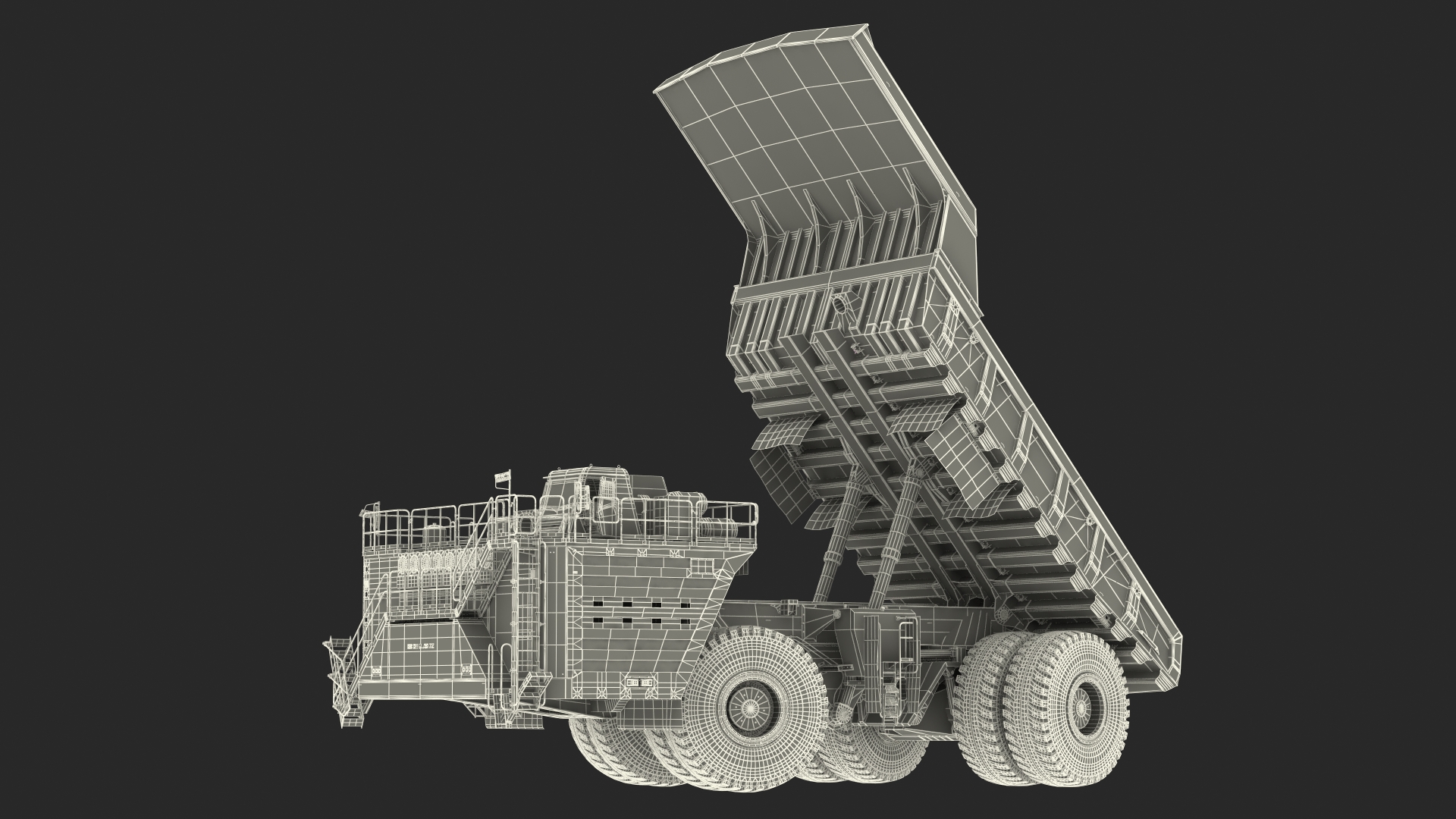 3D model Belaz 75710 Haul Truck Dirty Rigged