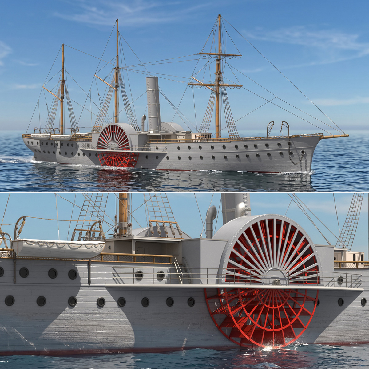 Mini Steam Ship Replica on Stand - Standard