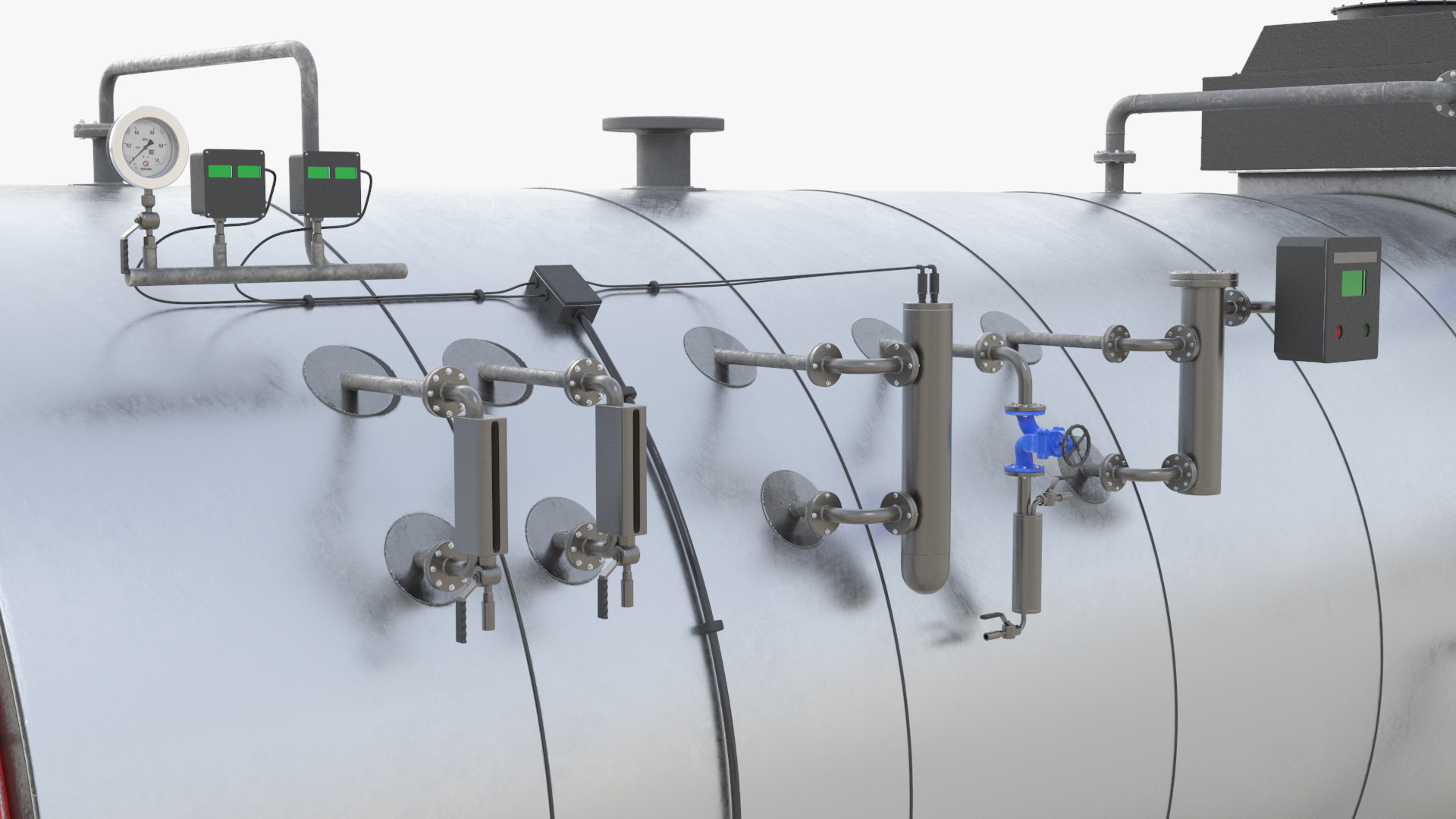 Horizontal Steam Boiler with Chimney Stack - view 5