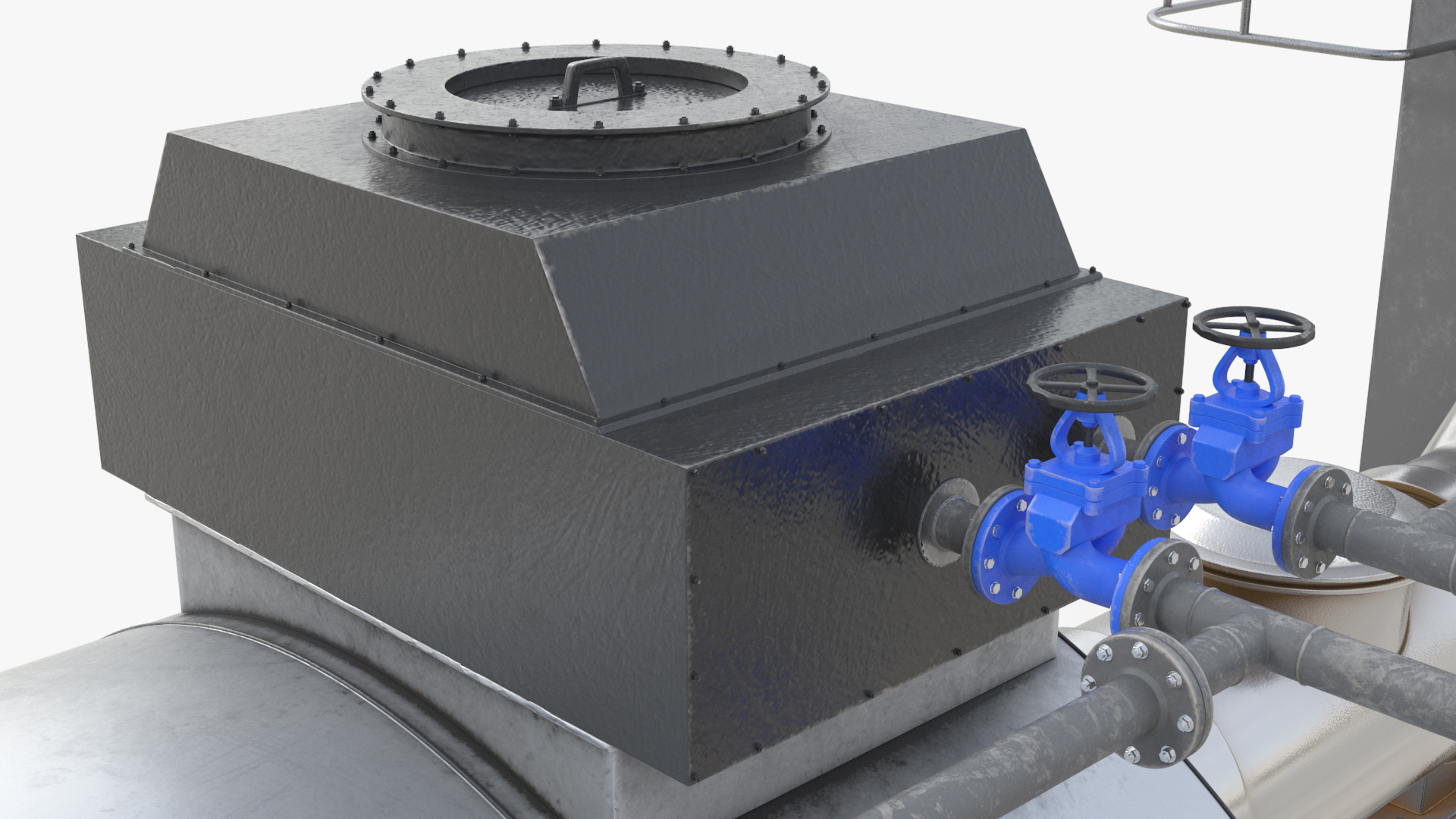 Horizontal Steam Boiler with Chimney Stack - view 6
